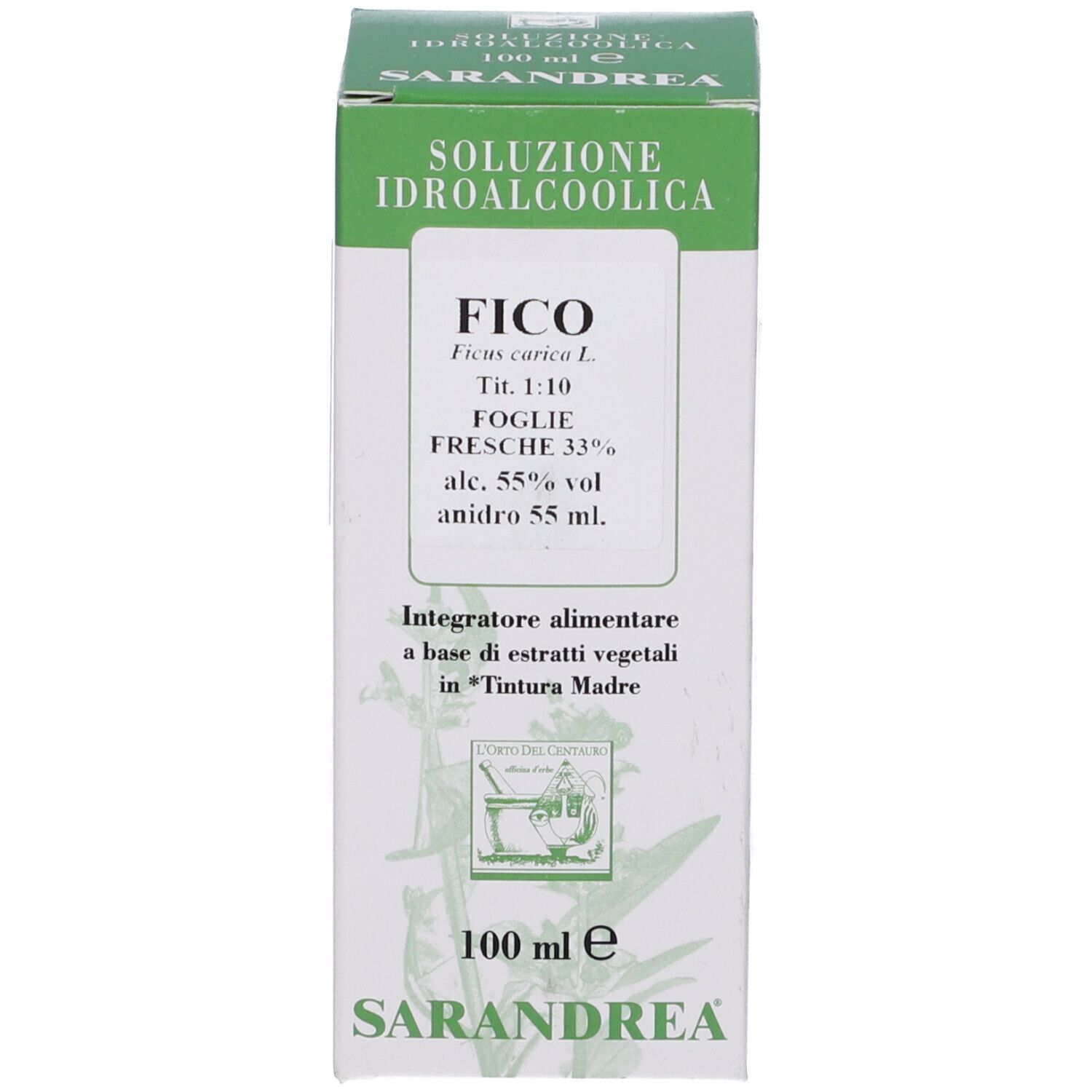 Scatola verde con informazioni sul prodotto e la parola 'FICO'.