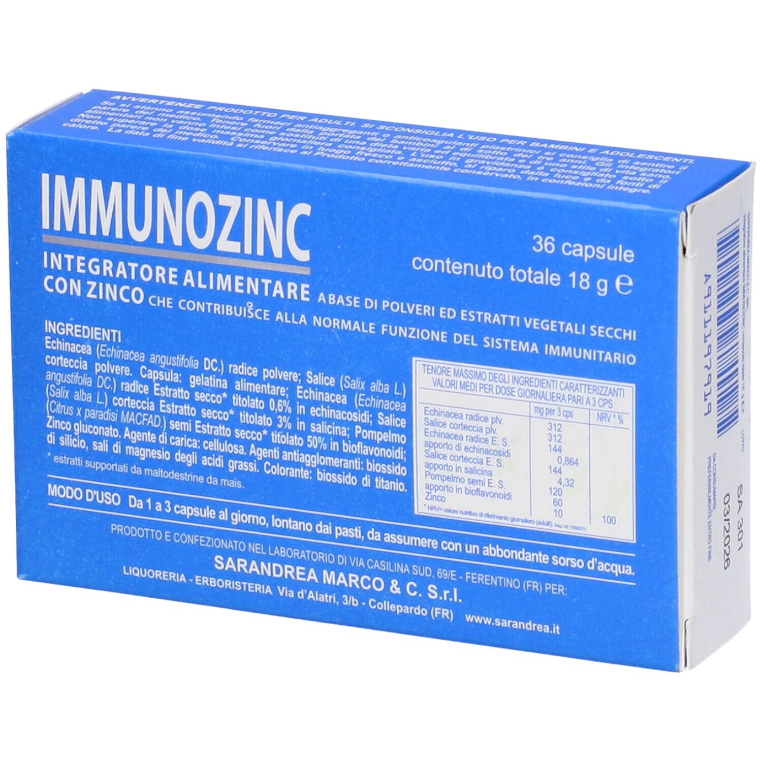 Immunozinc 36 Capsule 500 Mg