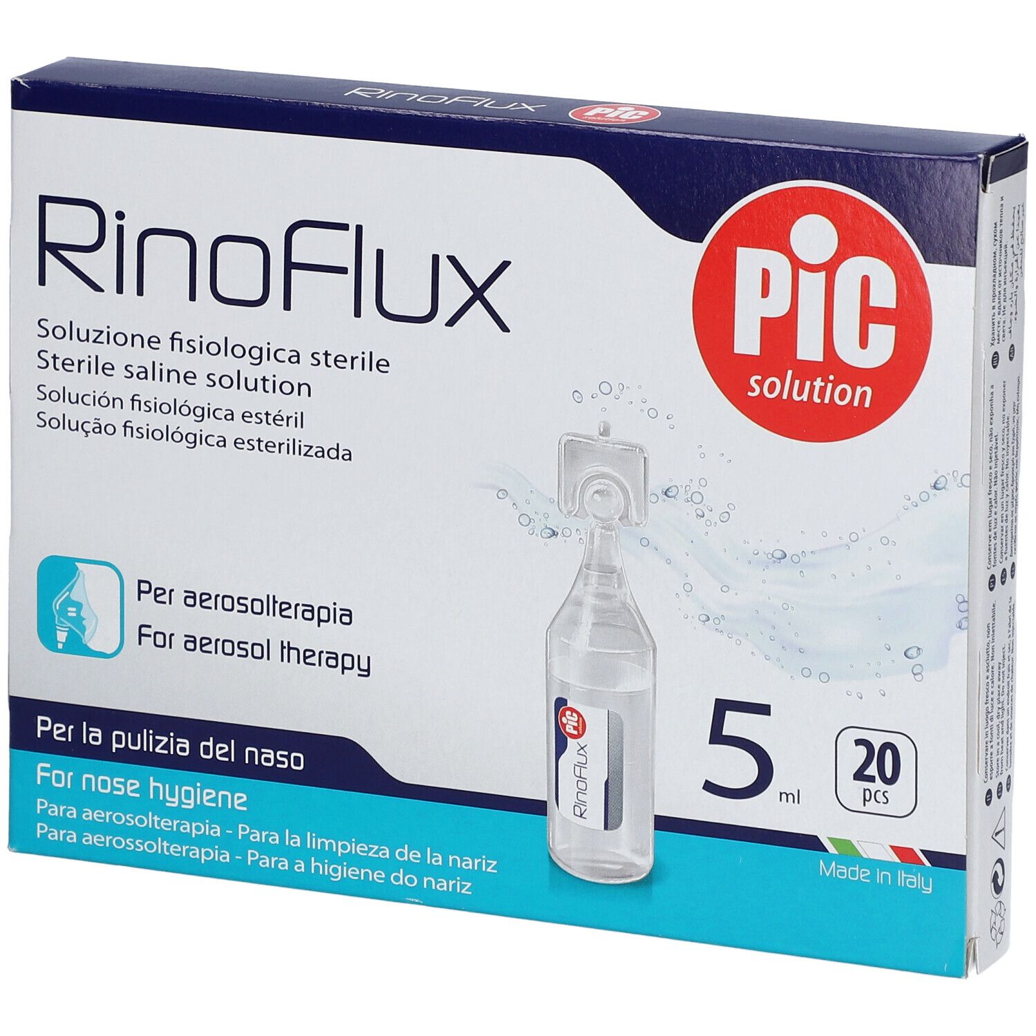 Chicco Soluzione Fisiologica PhysioClean: 10 Flaconcini Da 5 Ml Per Aerosol E Igiene Neonatale