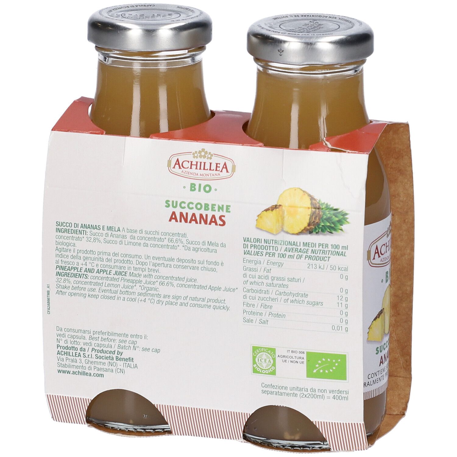 Achillea Succo Mio Ananas 2X200 Ml