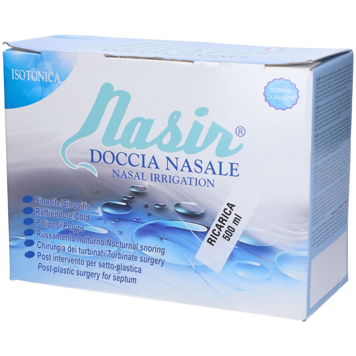 Soluzione Fisiologica Isotonica Sterile Non Iniettabile Nasir Versione Luer  Lock 500ml