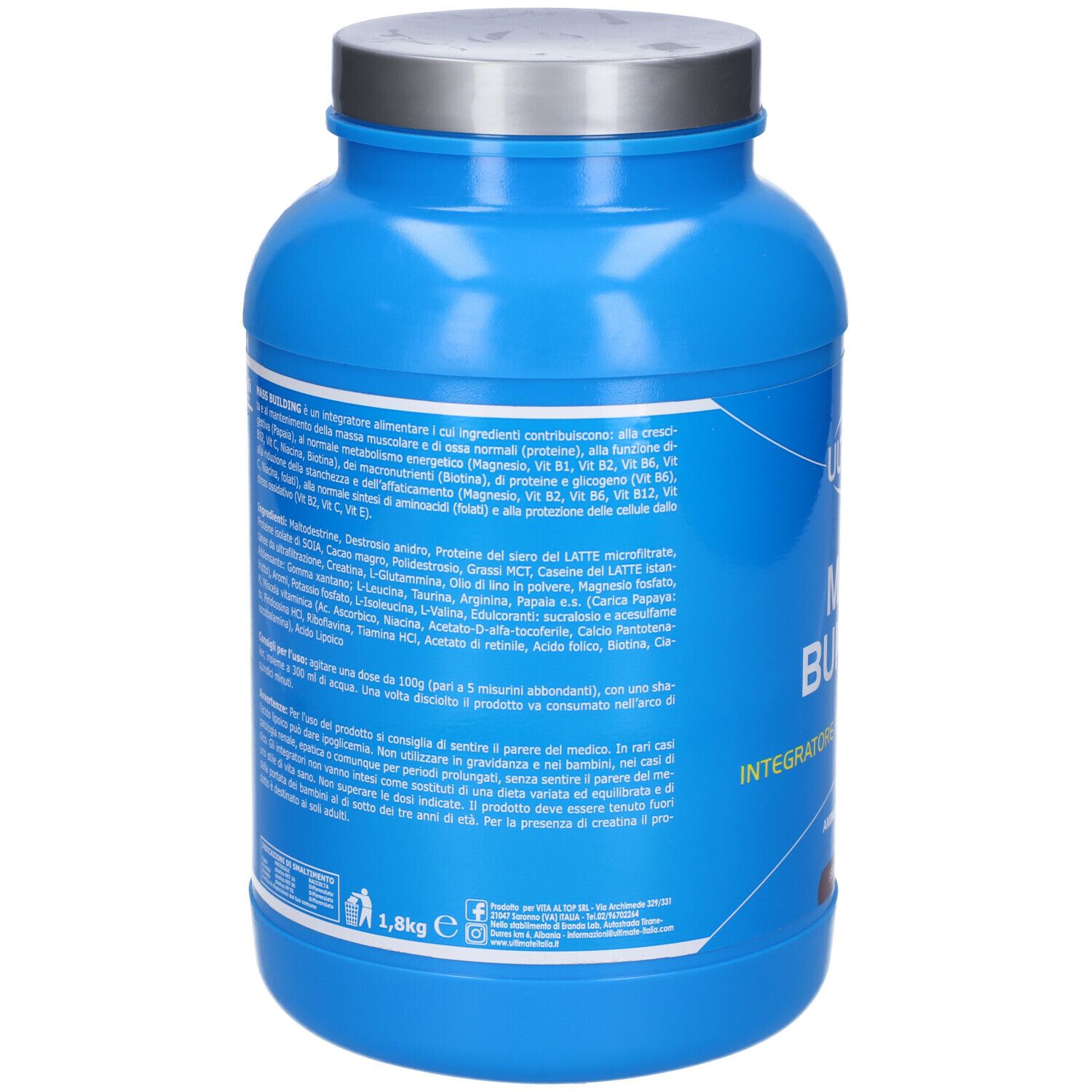 Ultimate Mass Building Cacao 1,8 Kg - risparmia il 10% con il codice: TOP10