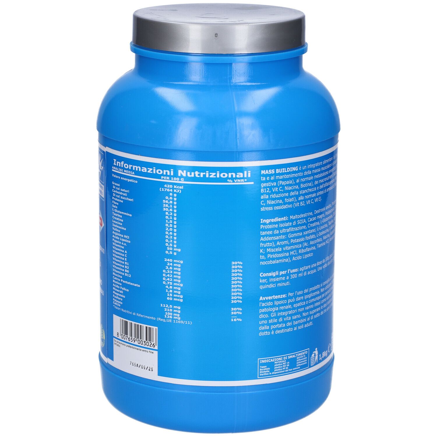Ultimate Mass Building Cacao 1,8 Kg - risparmia il 10% con il codice: TOP10