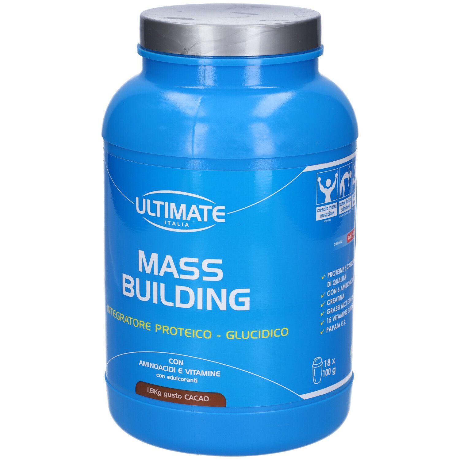 Ultimate Mass Building Cacao 1,8 Kg - risparmia il 10% con il codice: TOP10