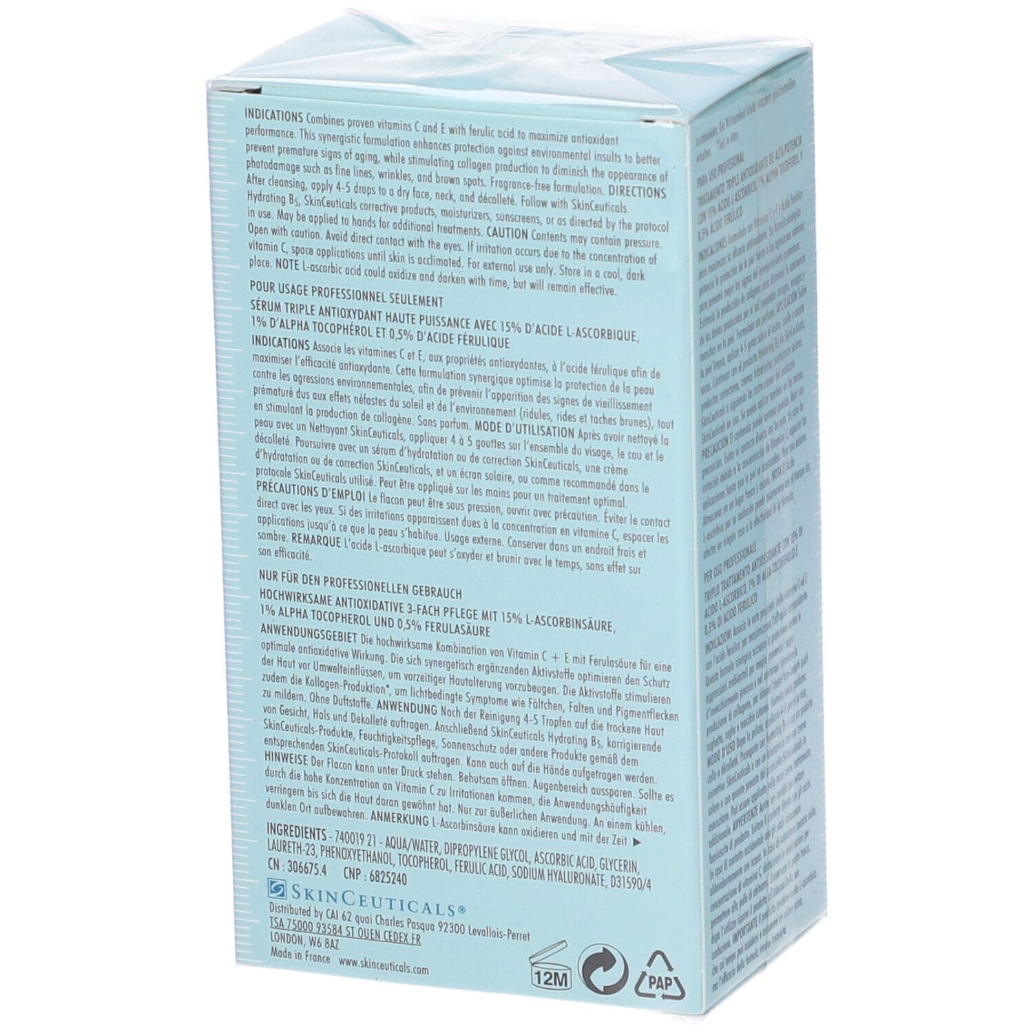 SkinCeuticals C E Ferulic® With 15% L-Ascorbic Acid (Ingredients - Foto 10