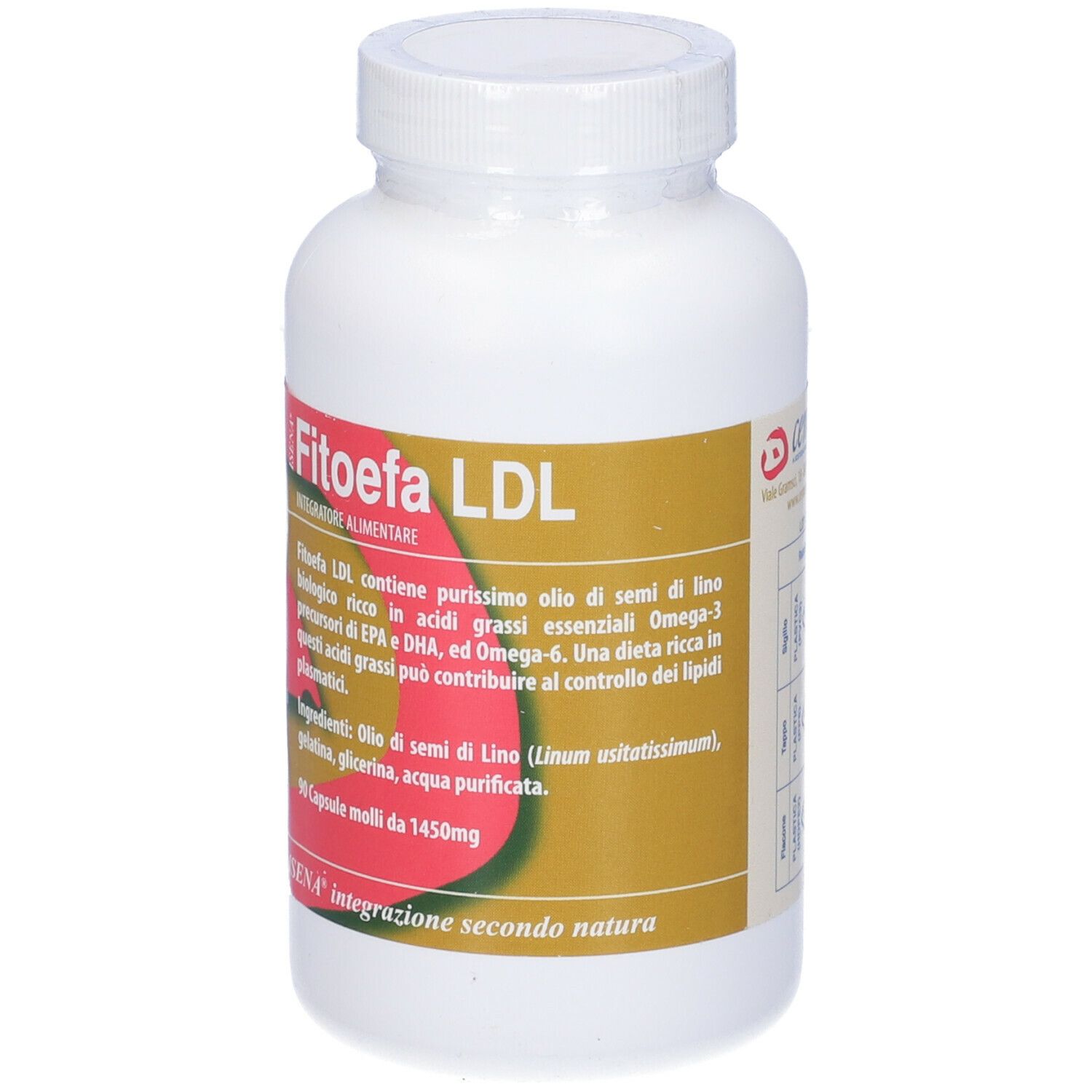 Fitoefa Ldl Olio Di Semi Di Lino Biologiorganic Flax Oil 90 Capsule
