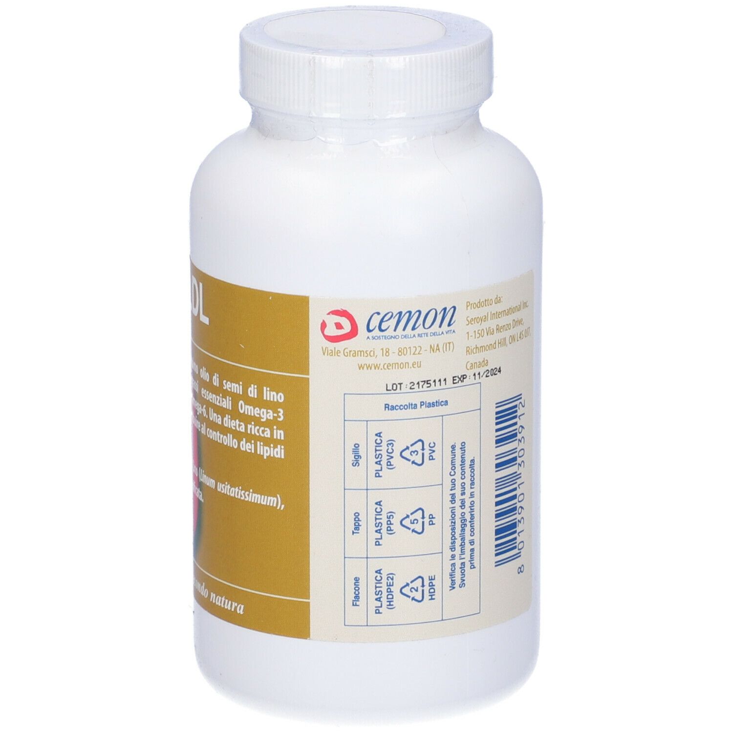 Fitoefa Ldl Olio Di Semi Di Lino Biologiorganic Flax Oil 90 Capsule
