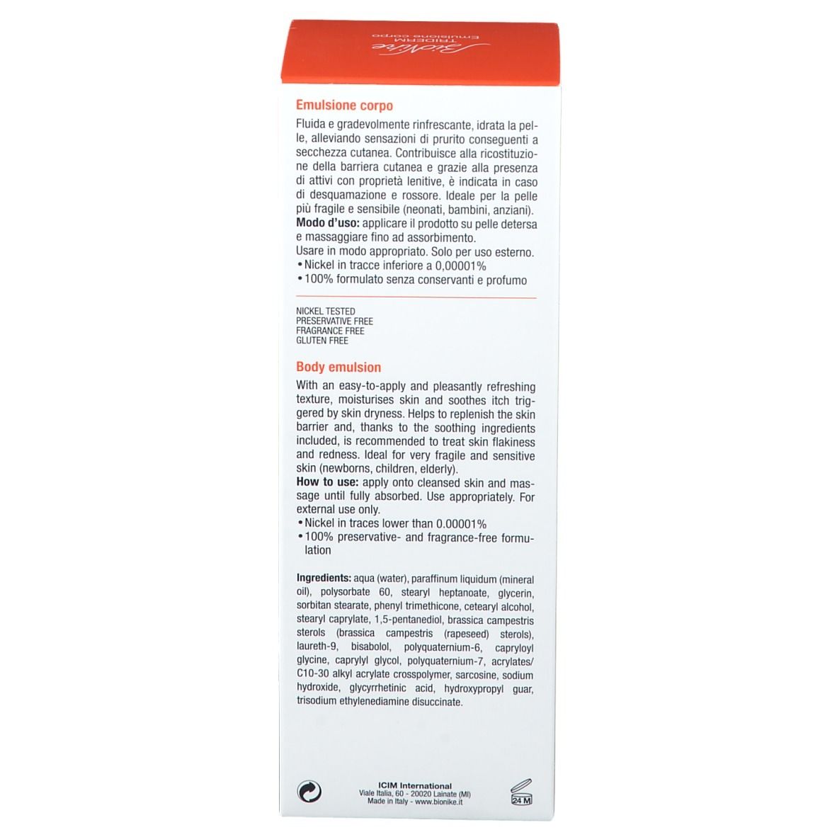 BioNike Triderm Emulsione Corpo