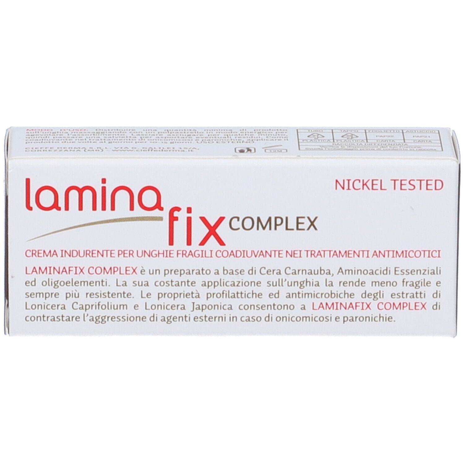 Laminafix Complex Crema Indurente Unghie Con Antimicrobico Naturale 10 Ml