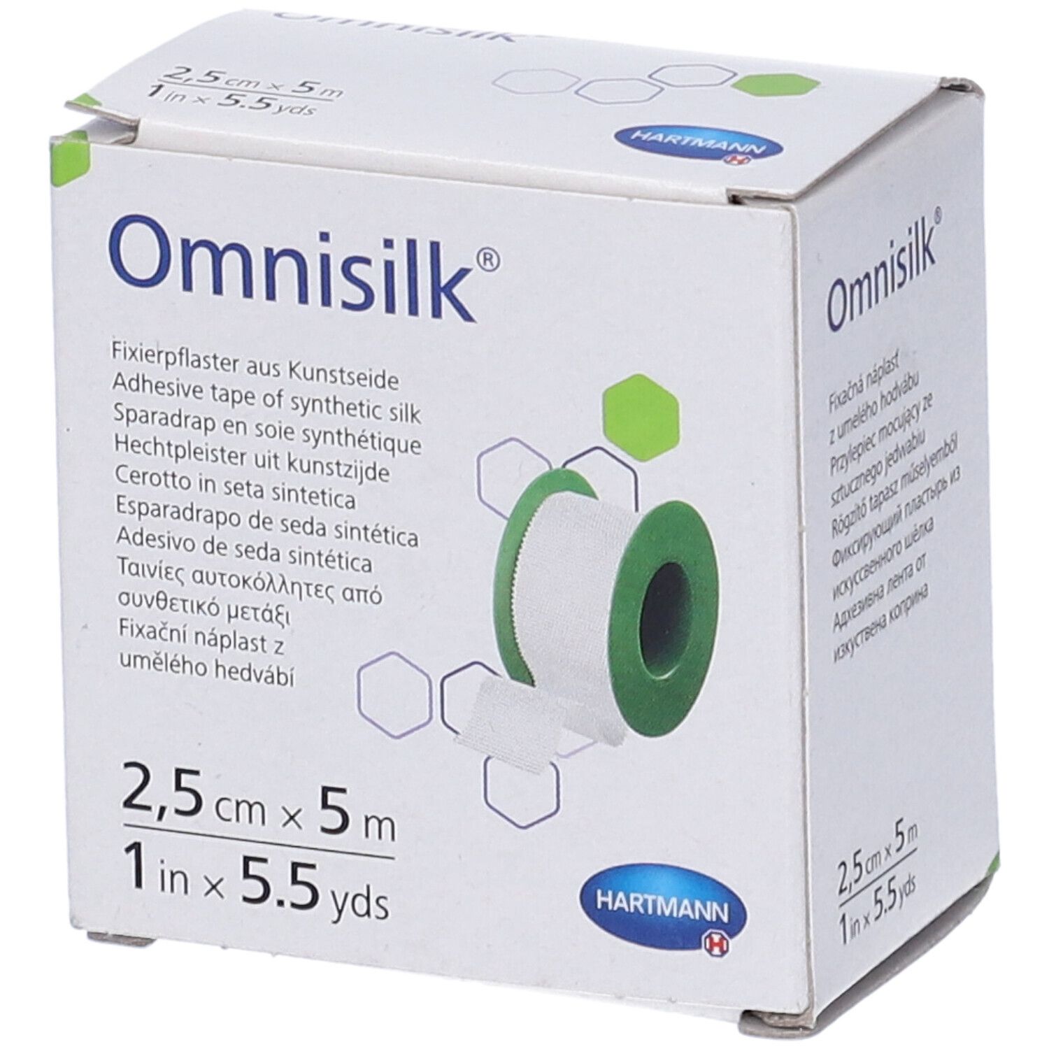 Cerotto In Rocchetto In Nastro Di Seta Sintetica Omnisilk Ipoallergenico M5X2,5Cm 1 Pezzo
