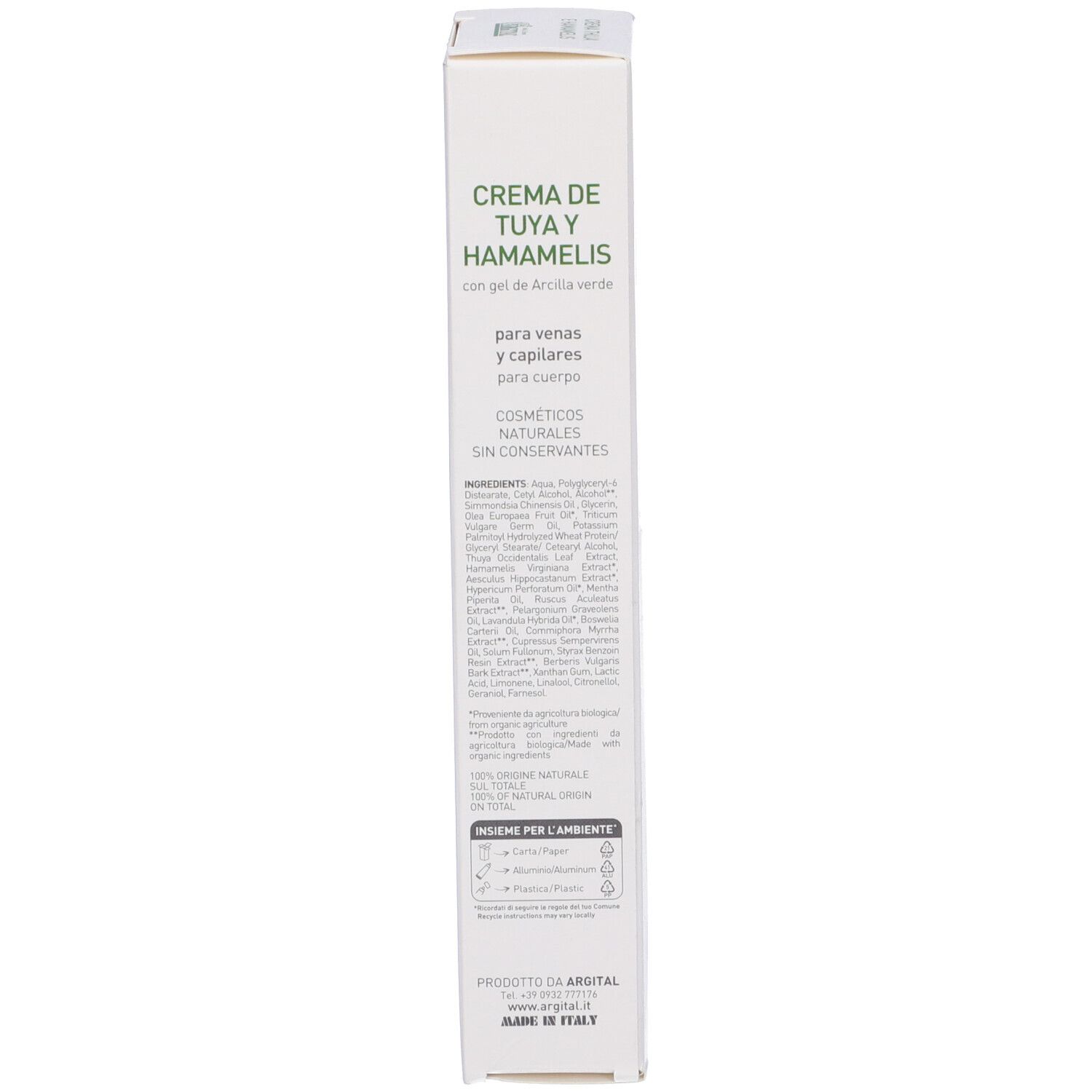 Crema Thuja E Hamamelis 75 Ml