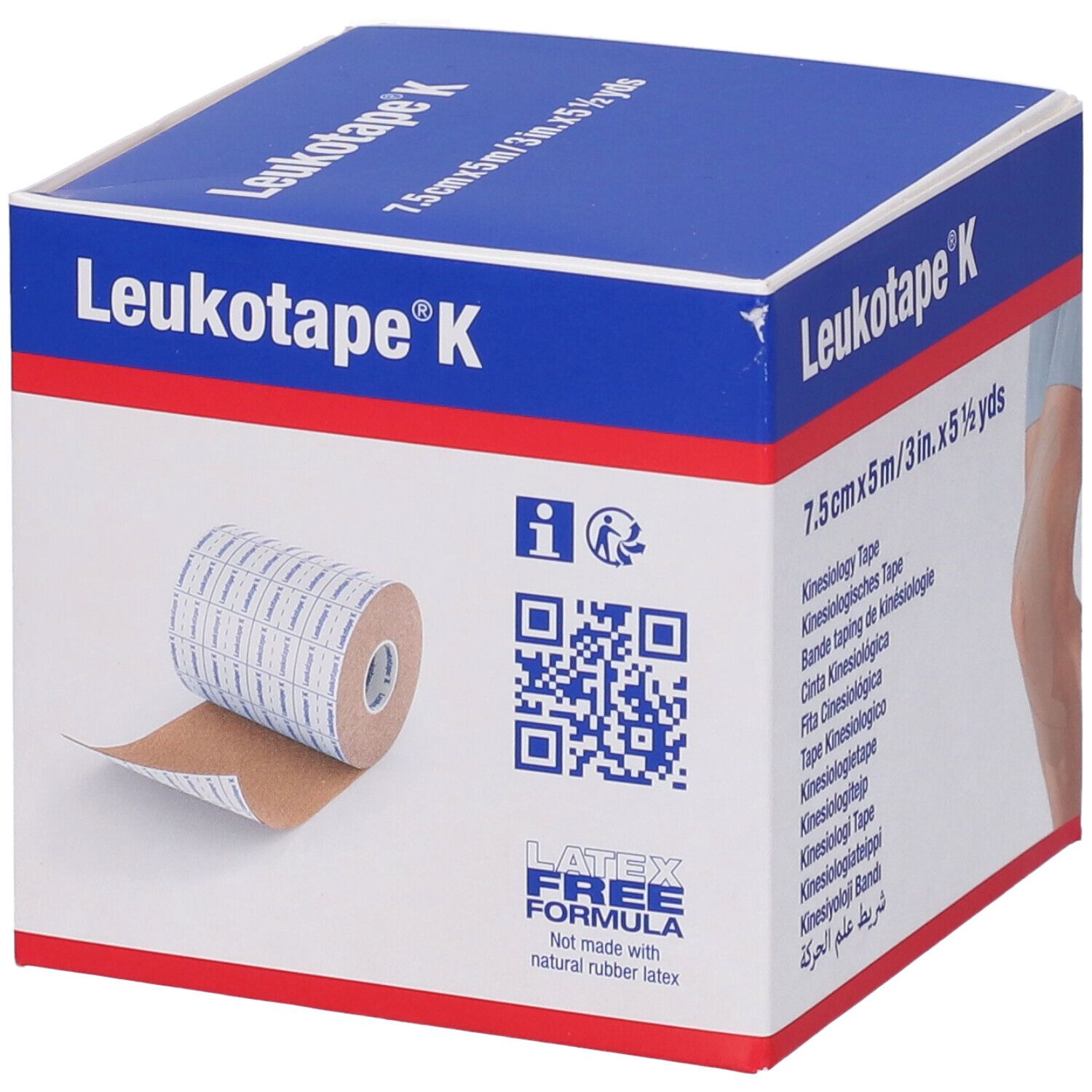 Leukotape K Tape Kinesiologico 7,5 x 500 cm