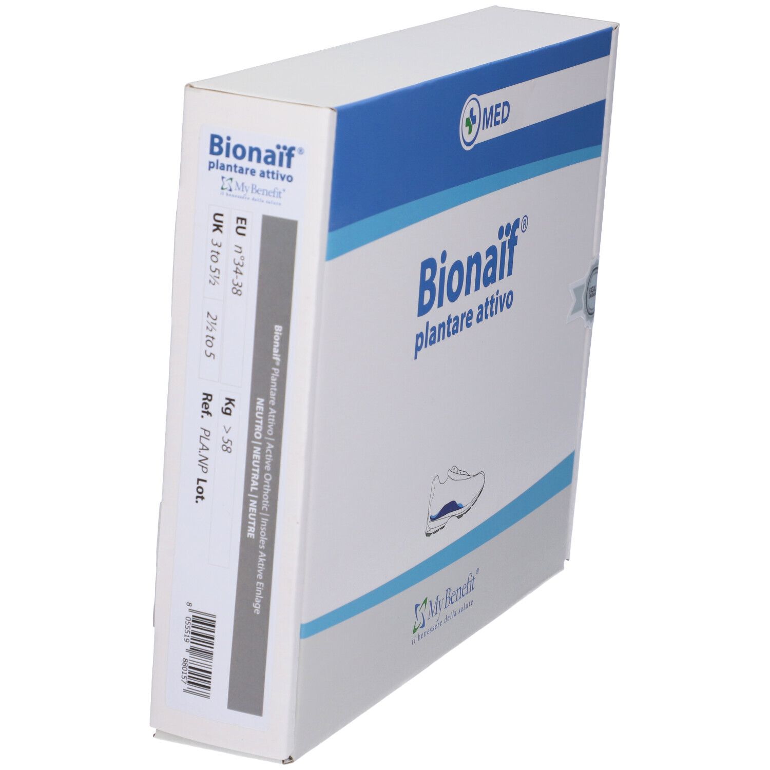 Plantare Attivo Preformato Bionaif Neutro Misura Piccola 2 Pezzi