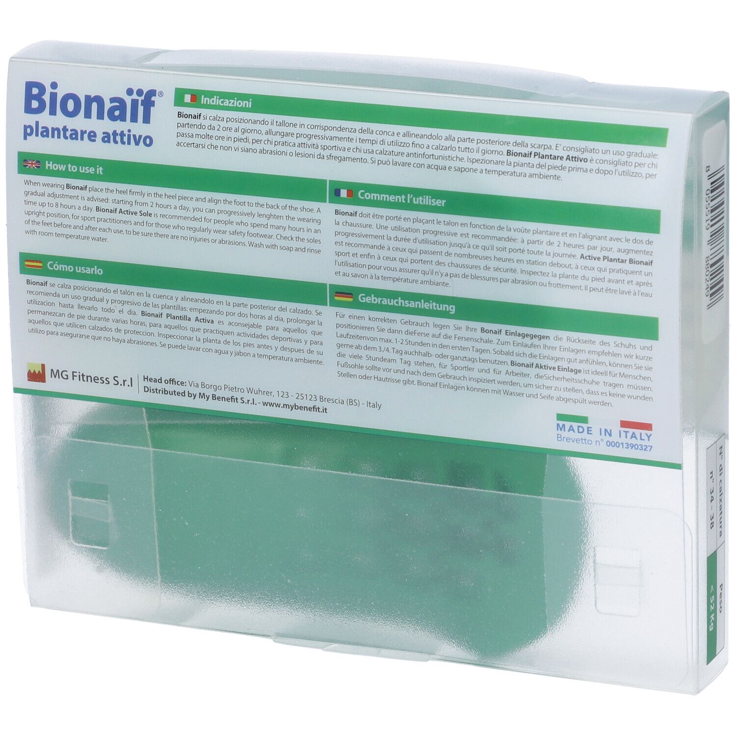 Plantare Attivo Preformato Bionaif Verde Misura Piccola 2 Pezzi