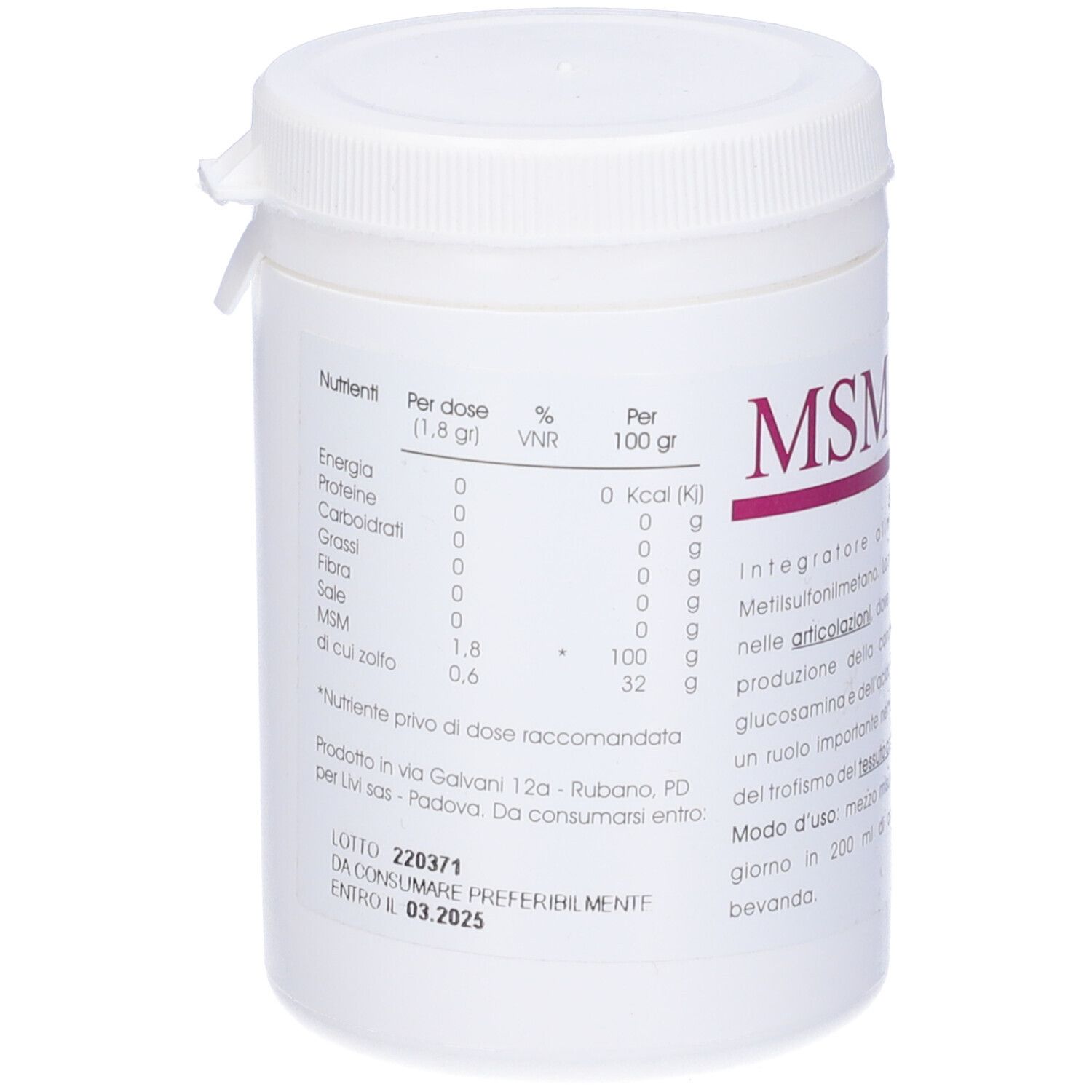 Msm Livi Polvere 150 G