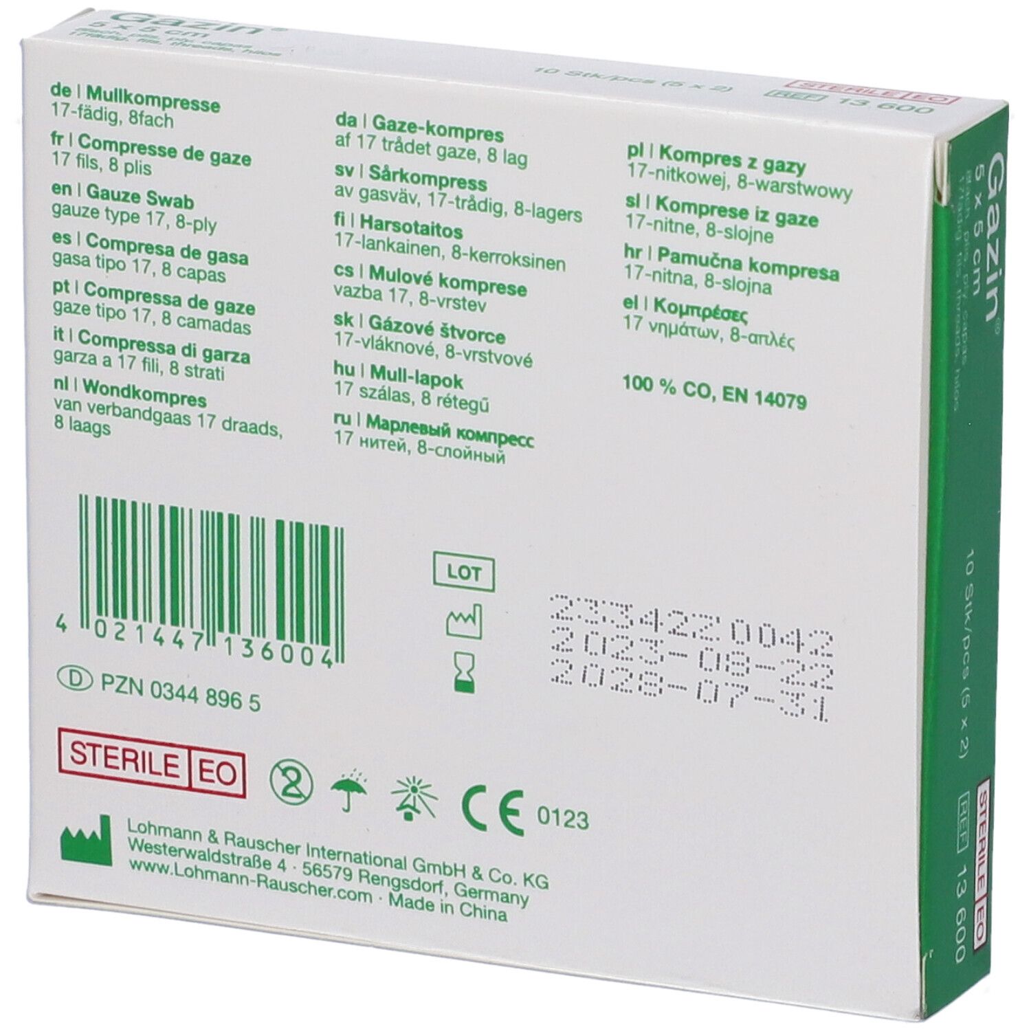 Garza Compressa Idrofila Gazin 5X5Cm 5Buste X 2 Pezzi