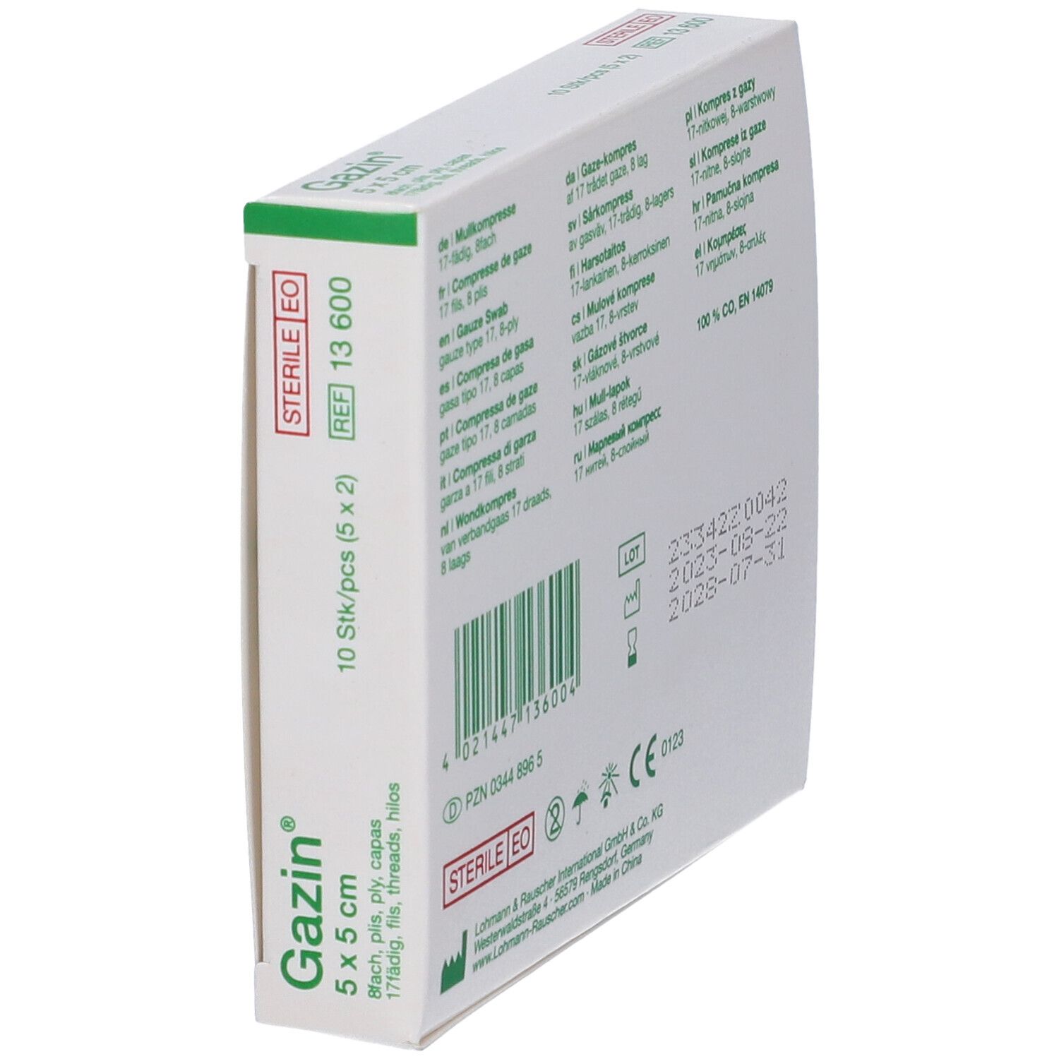 Garza Compressa Idrofila Gazin 5X5Cm 5Buste X 2 Pezzi