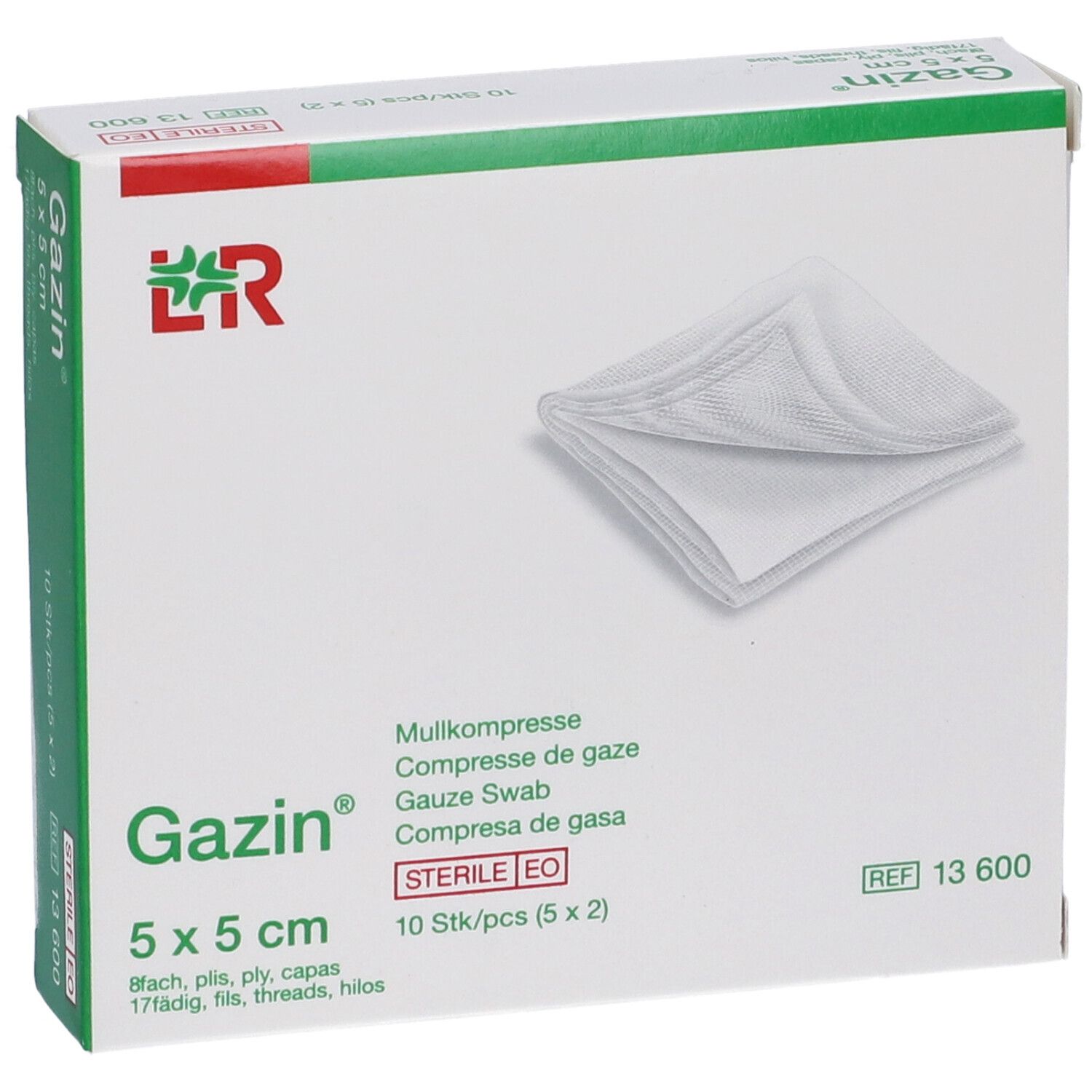Garza Compressa Idrofila Gazin 5X5Cm 5Buste X 2 Pezzi