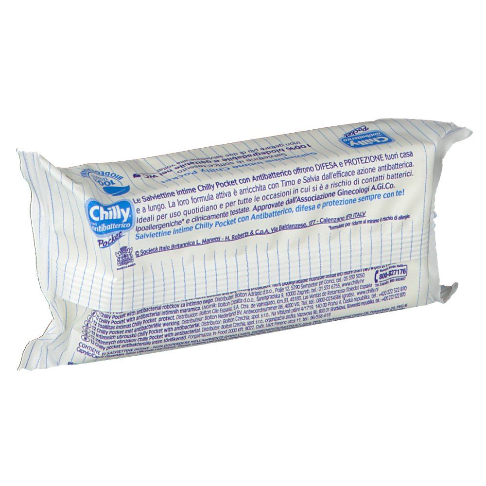Chilly® Salviettine intime con antibatterico Pocket