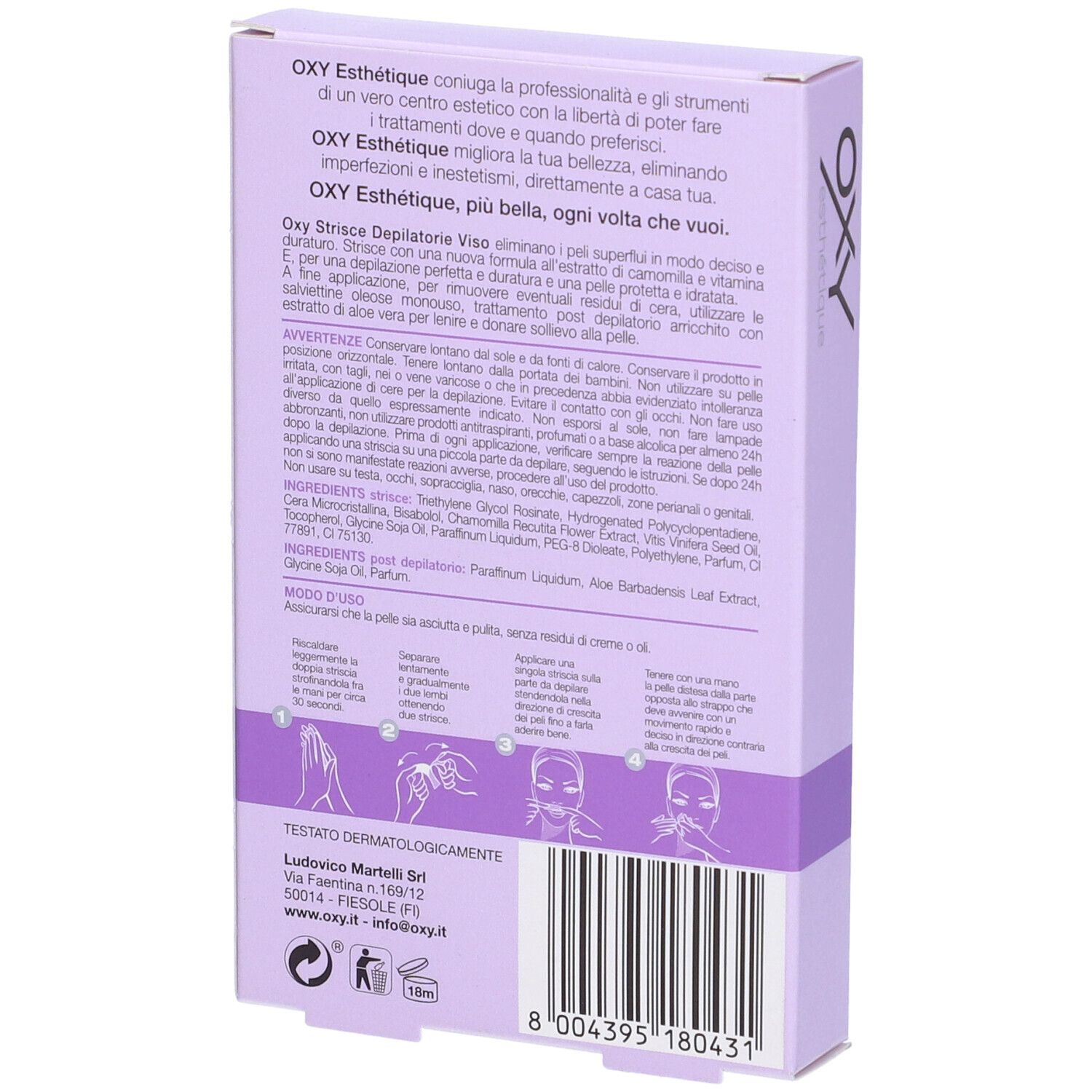 Oxy Strisce Depil Viso 20Pz