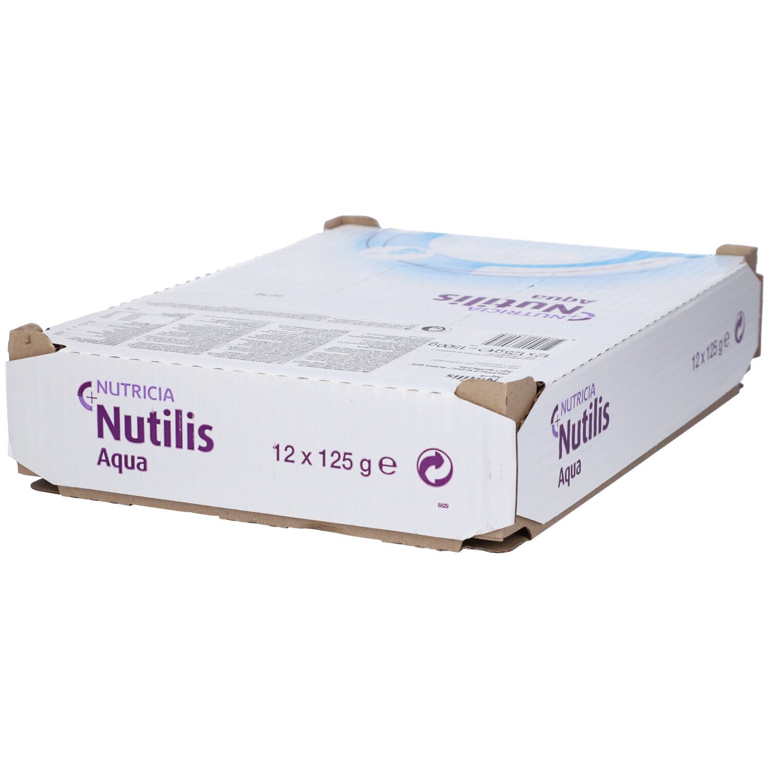 Confezione di Nutricia Nutilis Aqua Gel Granatina, 12 x 125g.