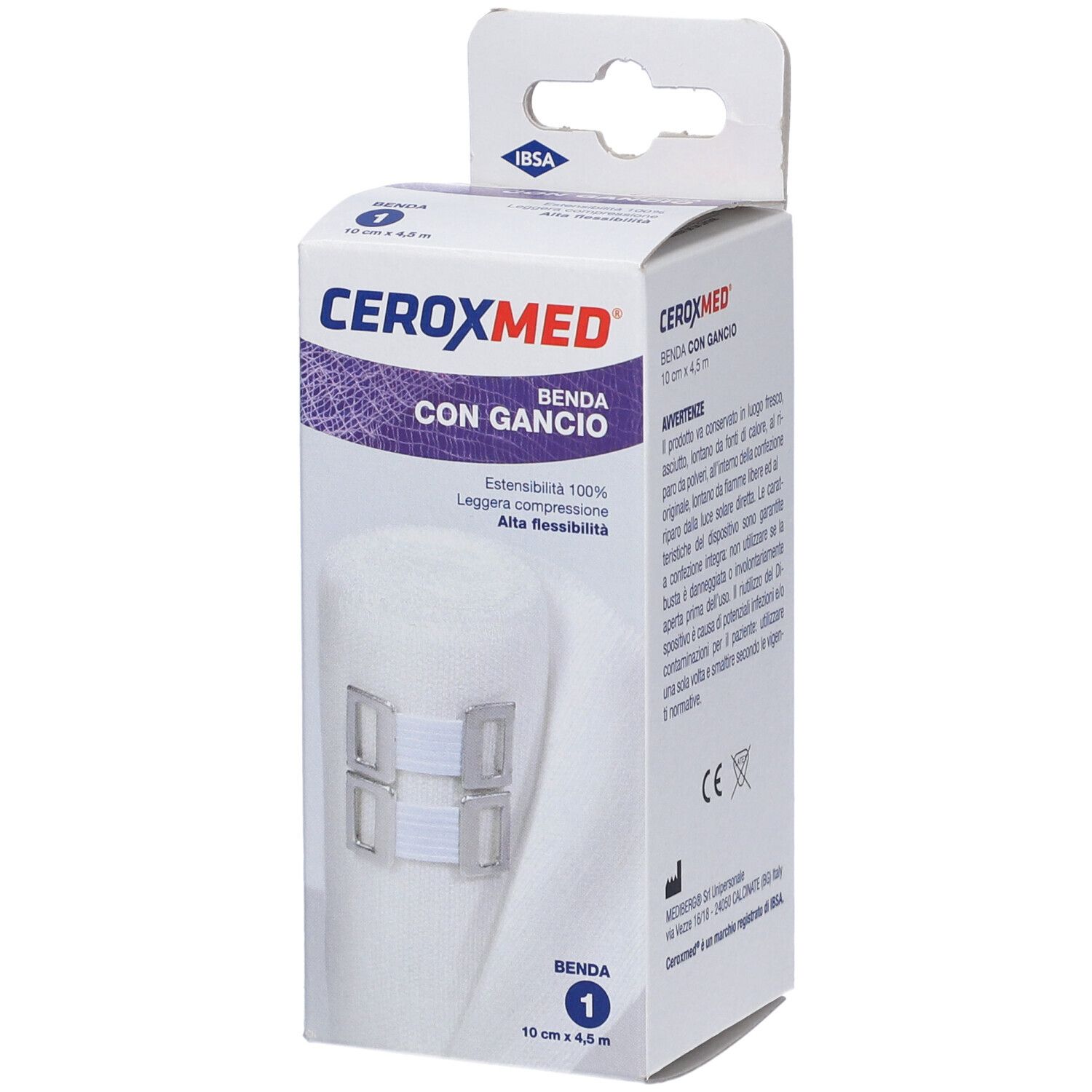Ceroxmed Benda Elastica Ceroxmed 10X450cm Con Gancio