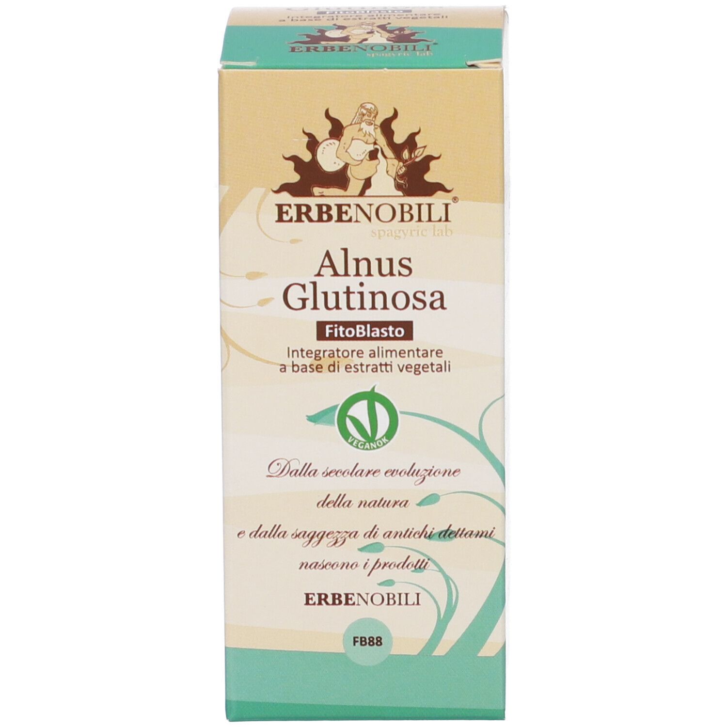 Confezione di integratore alimentare vegetale 'Alnus Glutinosa FitoBlasto' di ERBENOBILI.