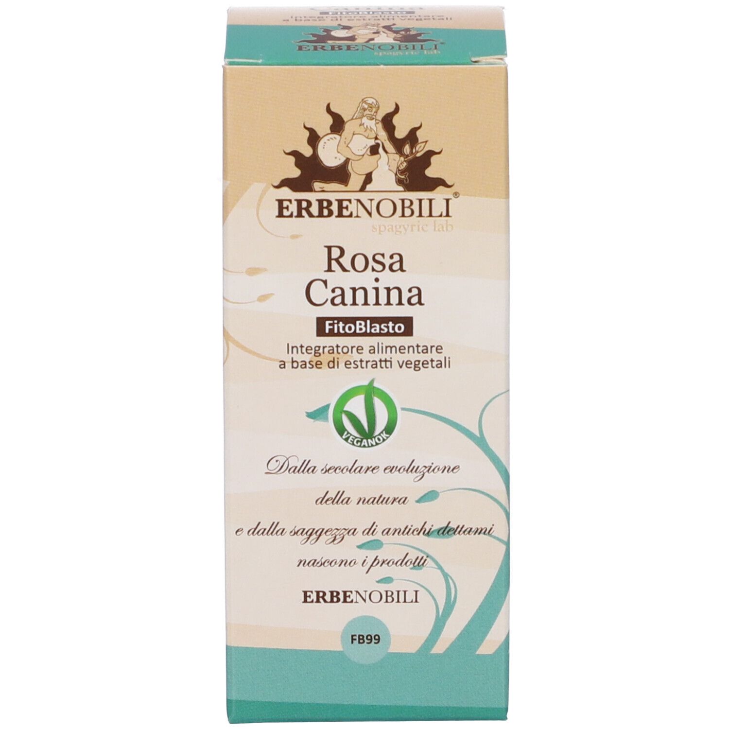 Scatola con 'Rosa Canina Fitoblasto' e 'Integratore alimentare'.