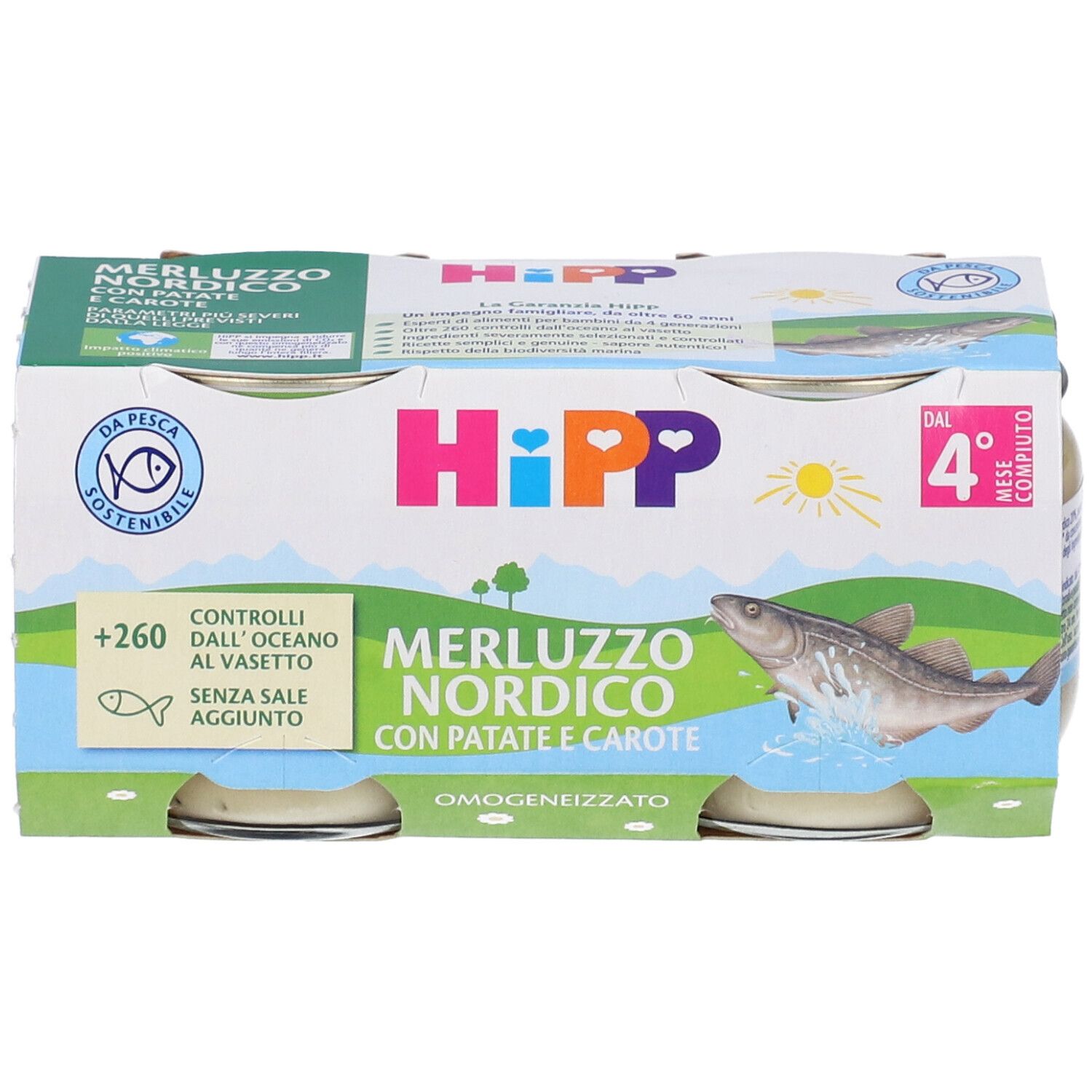 HIPP Omogeneizzato platessa e merluzzo con patate, 160 g Acquisti online  sempre convenienti