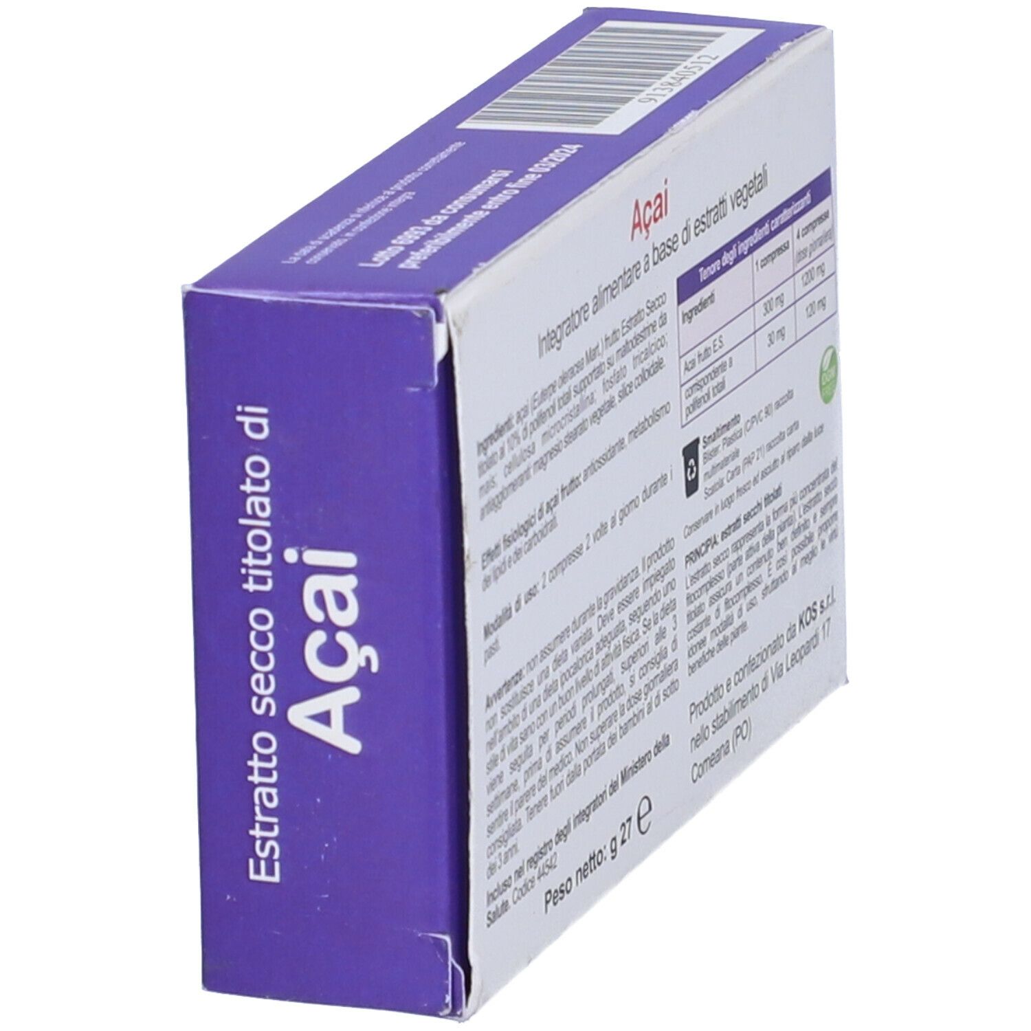 KOS Acai Estratto Secco Compresse