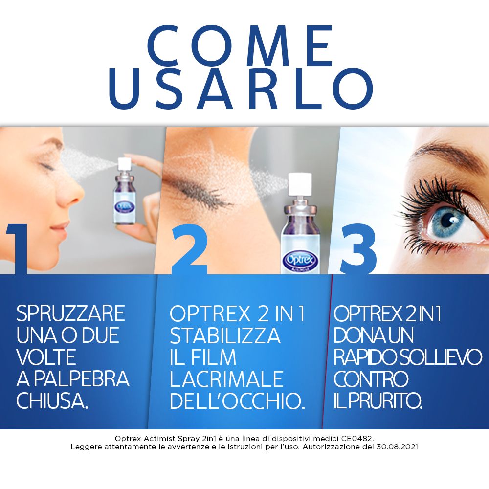 Optrex® ActiMist Spray 2 in 1 per Occhi Secchi e Irritati