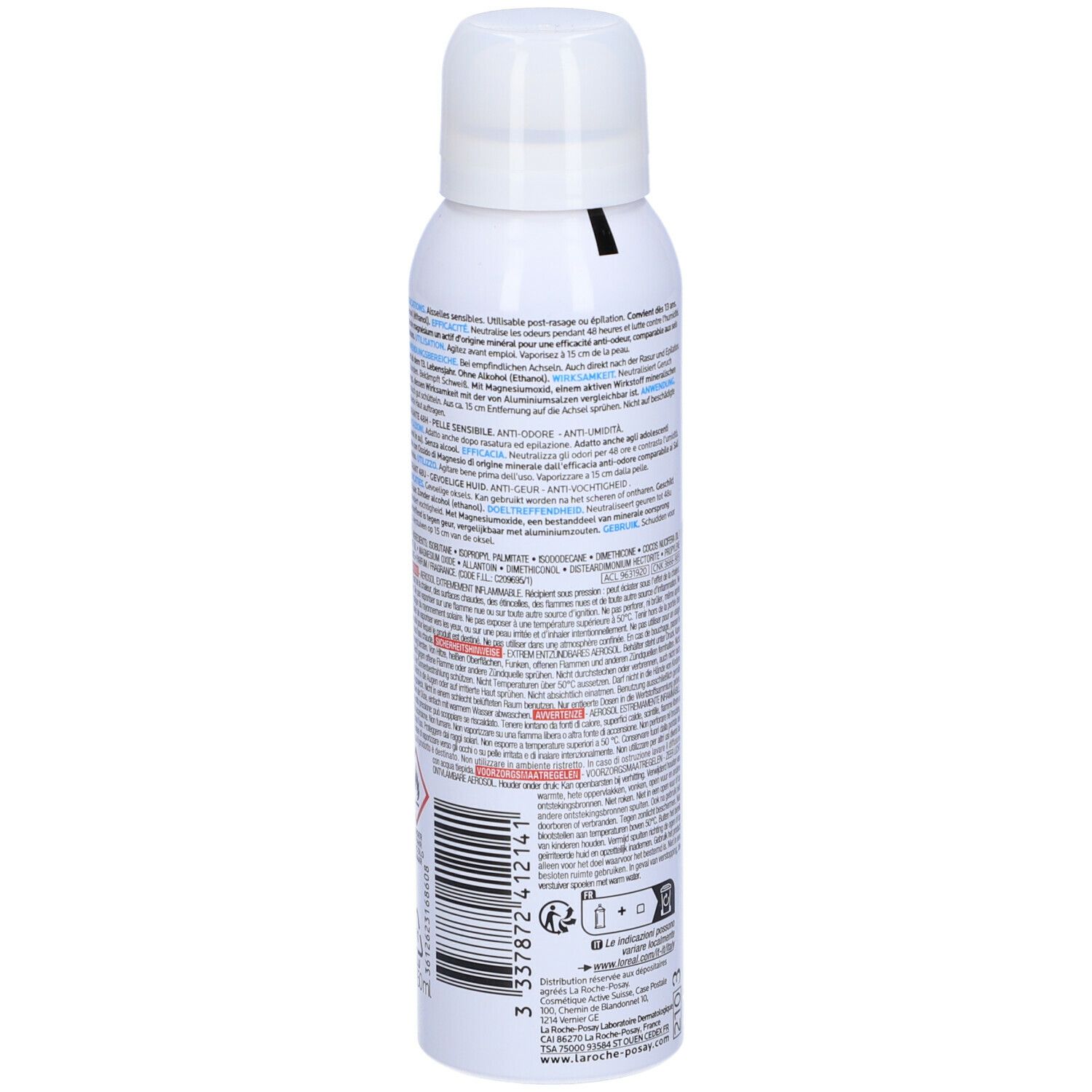 La Roche-Posay Toleriane Deodorante Physiologique Spray Lenitivo Antiodori 150 ml