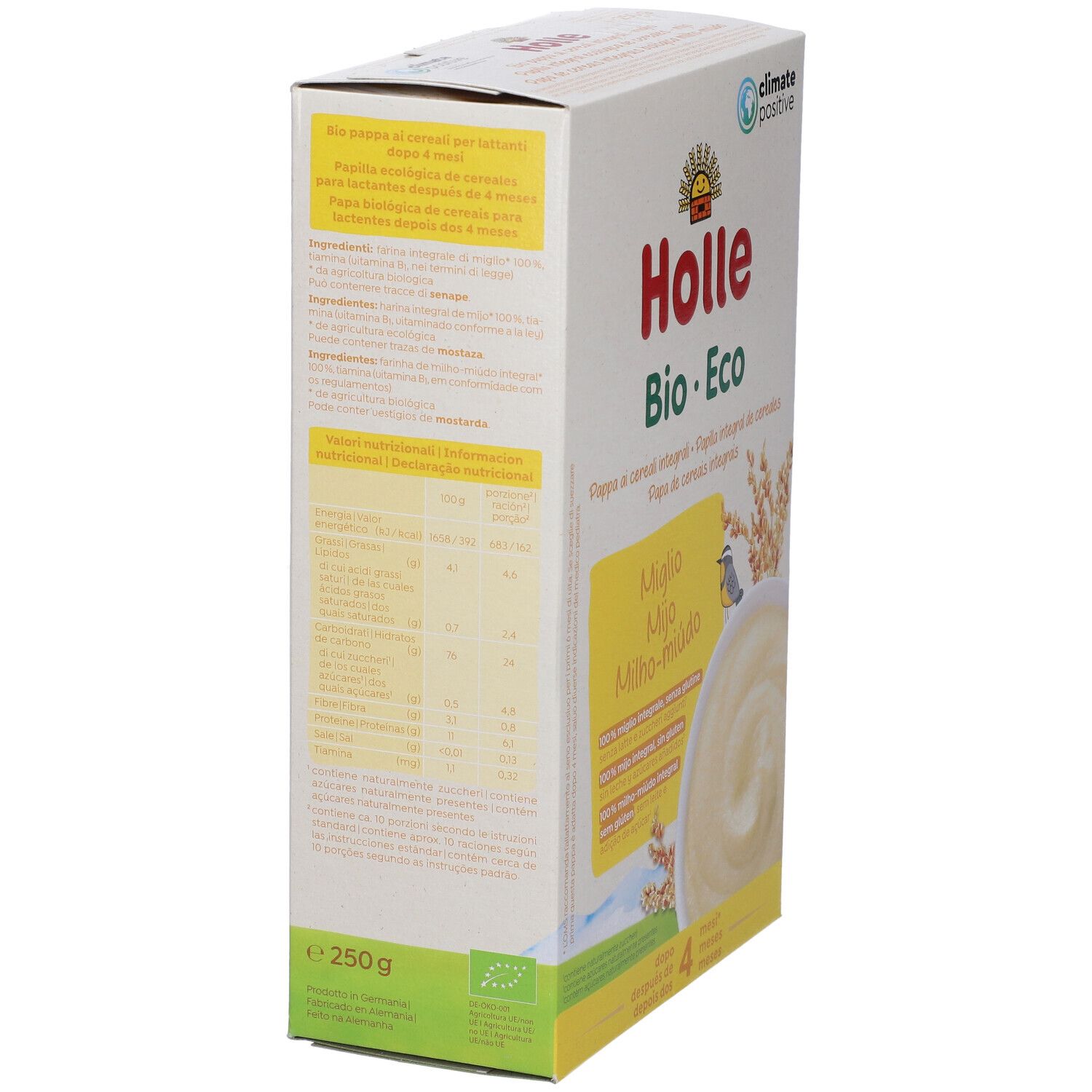 Holle Pappa Di Miglio : Dopo I 4 Mesi 250 G