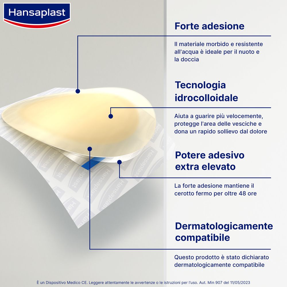 Hansaplast Cerotti per Vesciche, Cerotti vesciche piedi trasparenti per un sollievo rapido, 5 pezzi - risparmia il 10% con il codice: NI10