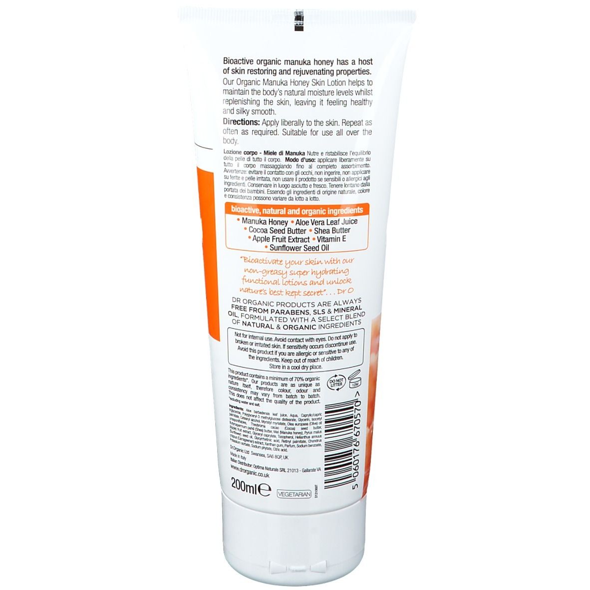 Dr. Organic® Organic Manuka Honey - Skin Lotion