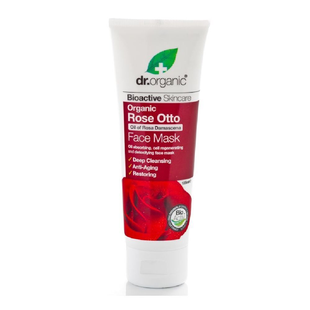 Dr Organic Rose Otto Rosa Face Mask Maschera Viso 125 Ml