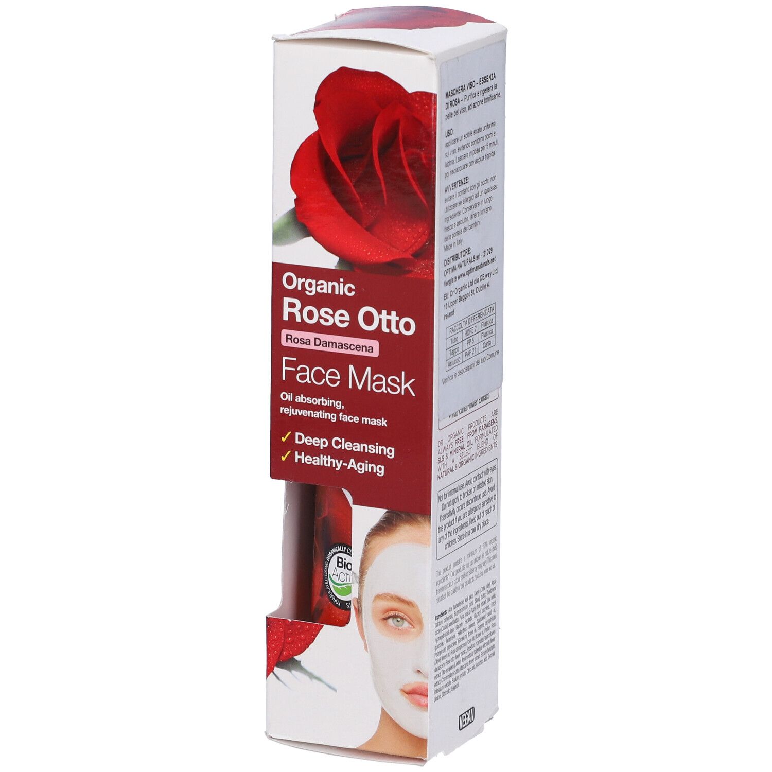 Dr Organic Rose Otto Rosa Face Mask Maschera Viso 125 Ml