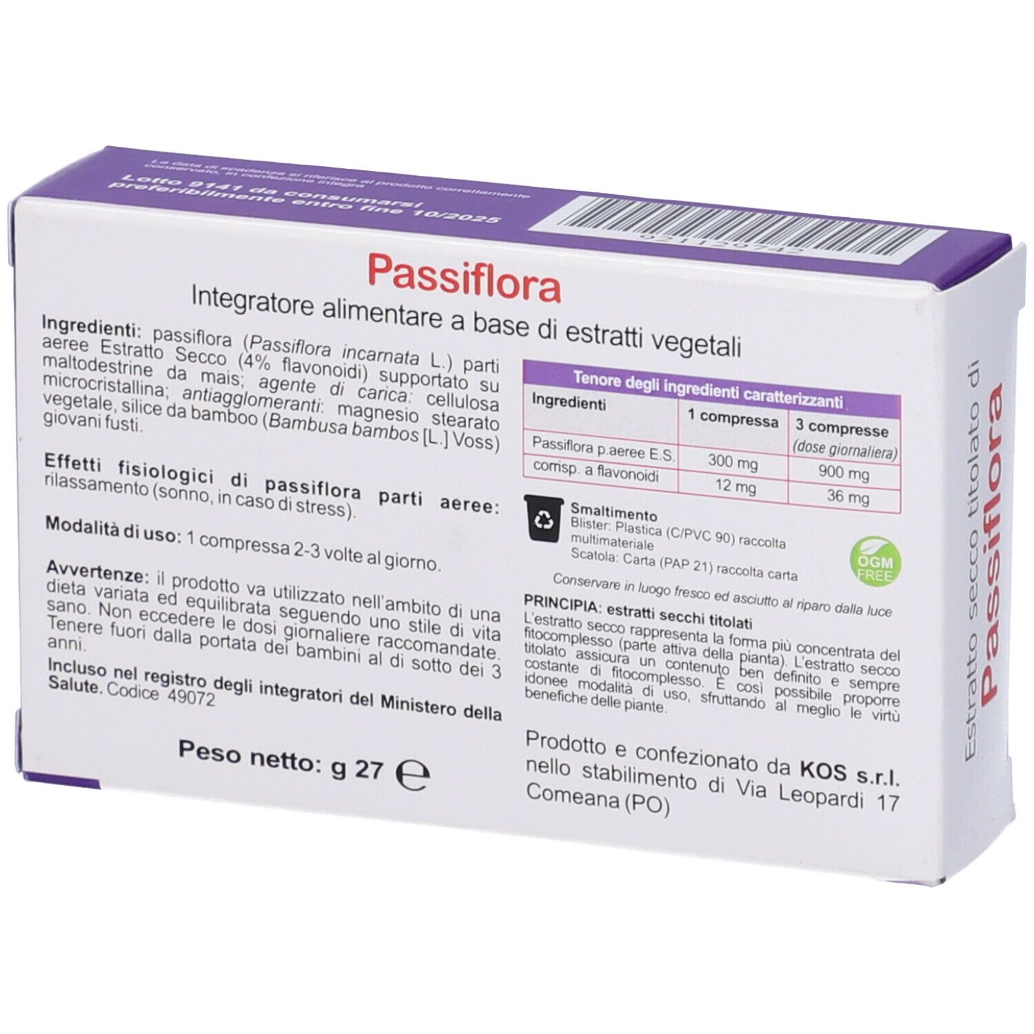 KOS Passiflora Compresse