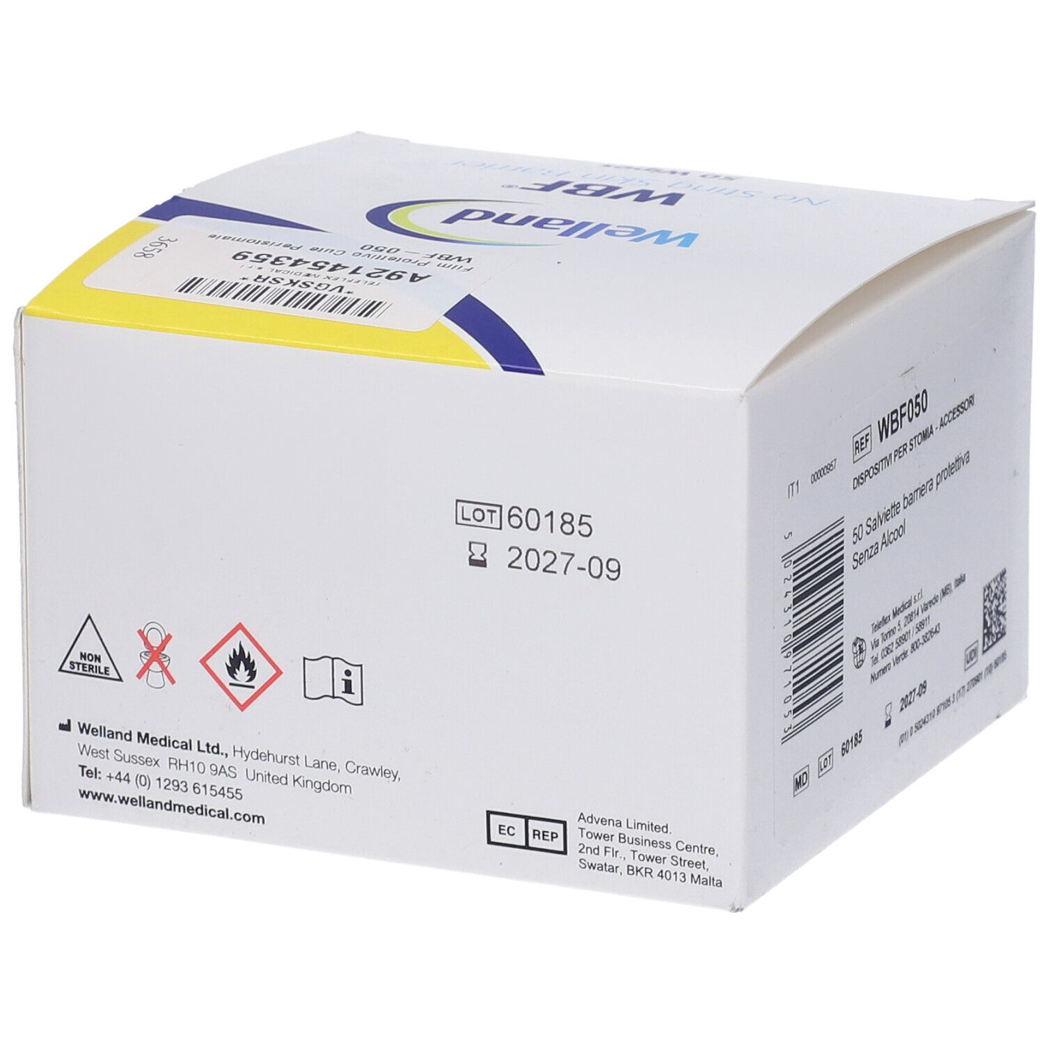 Film Protettivo Cute Peristomale In Salviette 50 Pezzi