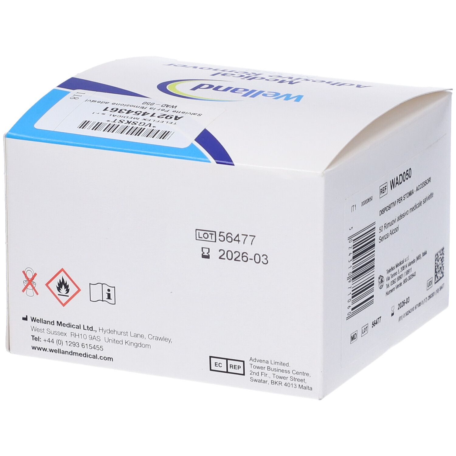 Salviette Remover S/Alcool50Pz