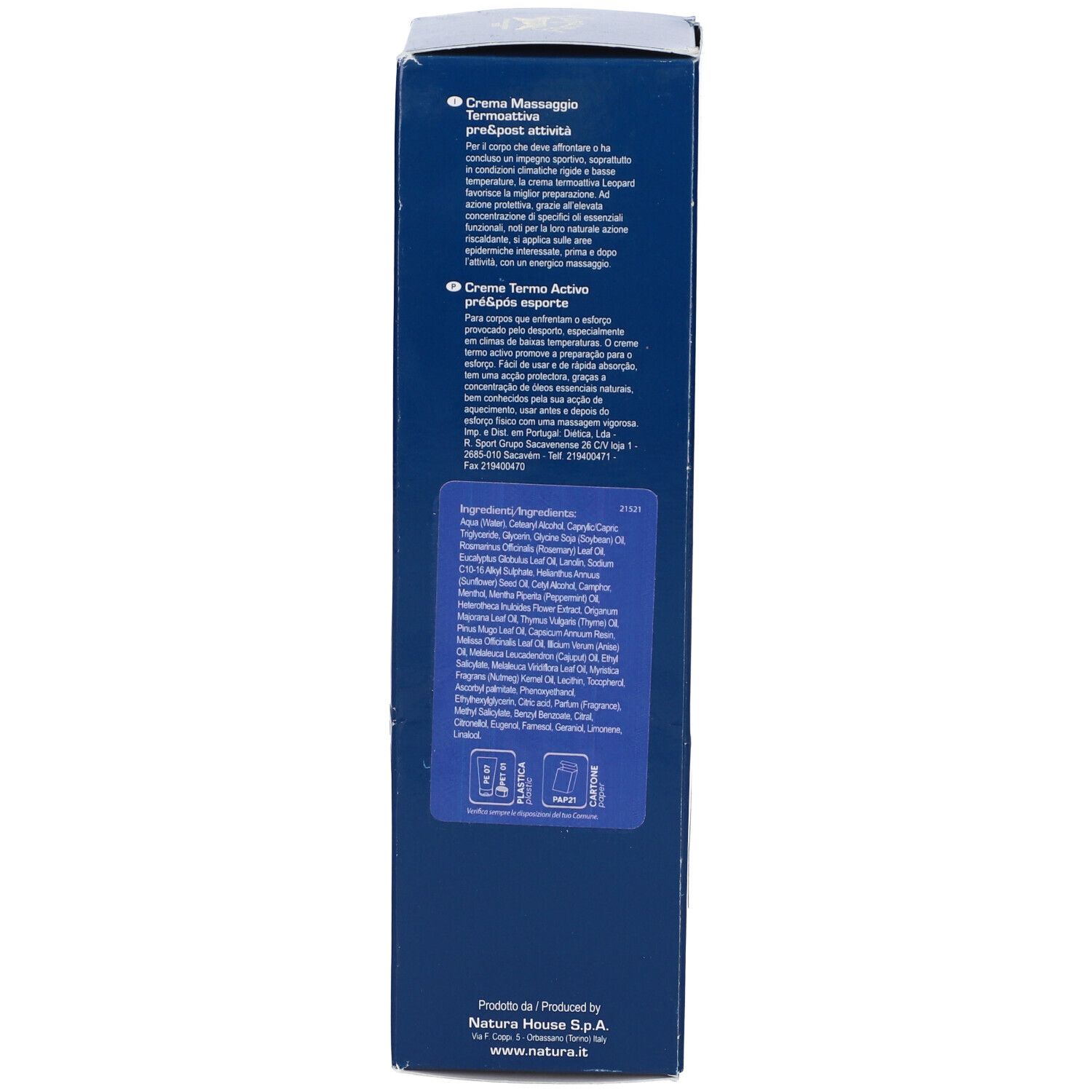 Leopard Crema Massaggio Termoattiva 250 Ml