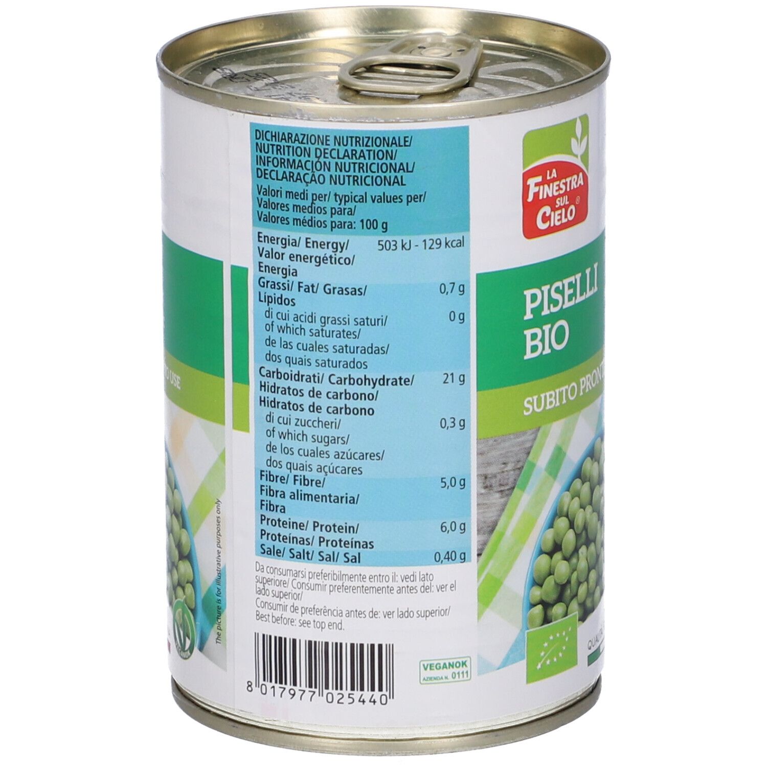 Piselli Pronti Bio 400G 400 g