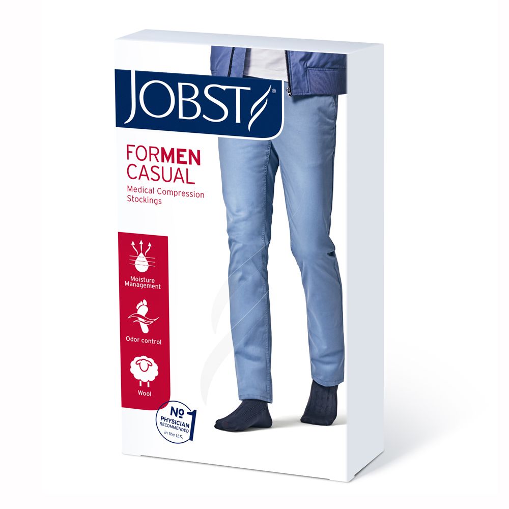 Calza Compressiva Jobst For Men Casual 15-20Mmhg Gambaletto Blu S Articolo 754760000500