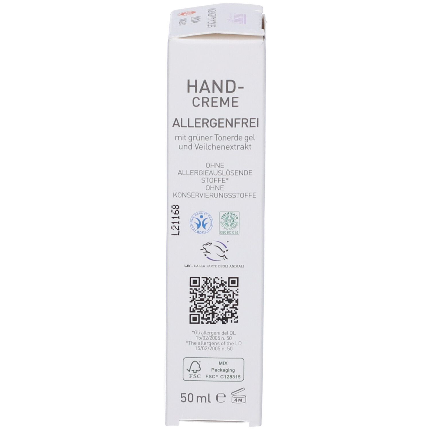 Crema Mani S/Allergeni 50Ml