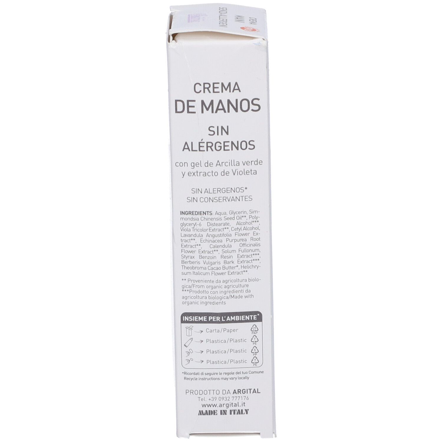 Crema Mani S/Allergeni 50Ml