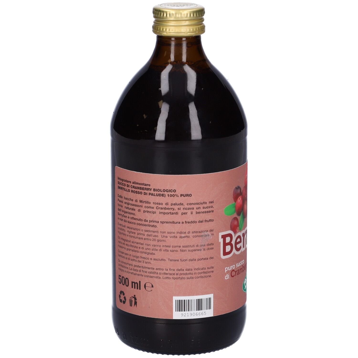 Berrysan Puro Succo Cranberry 500 Ml