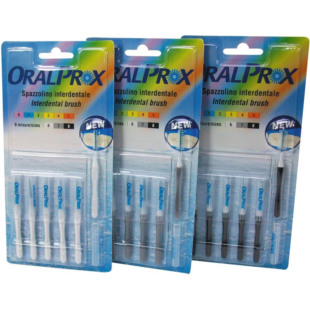 Oralprox Blister Da 6 Spazzolini Interdentali Misura 6 Colore Bianco