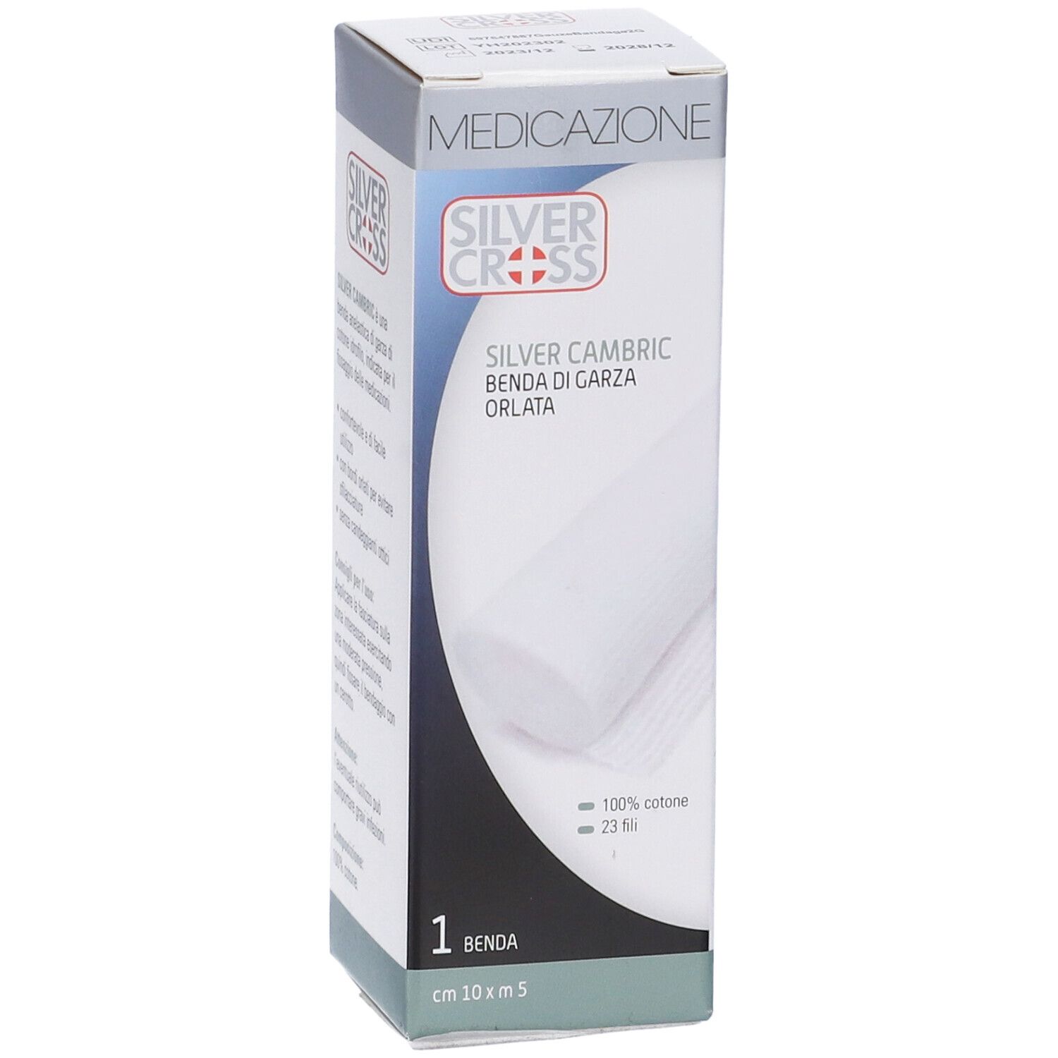 Benda Silvercross Orlata Cambric 10X500Cm 1 Pezzo