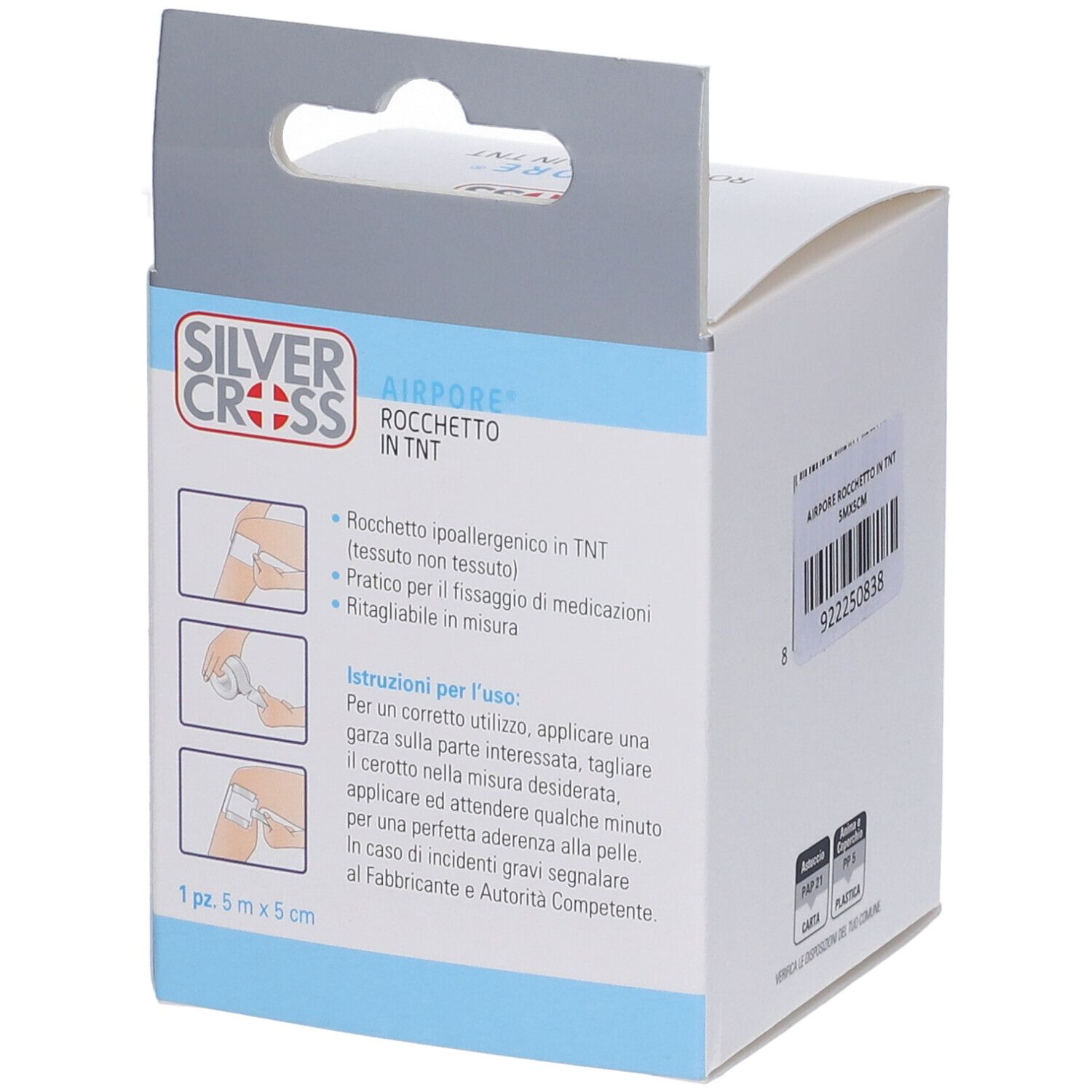 Cerotto In Rocchetto Silvercross Airpore 5X500 Cm 1 Pezzo