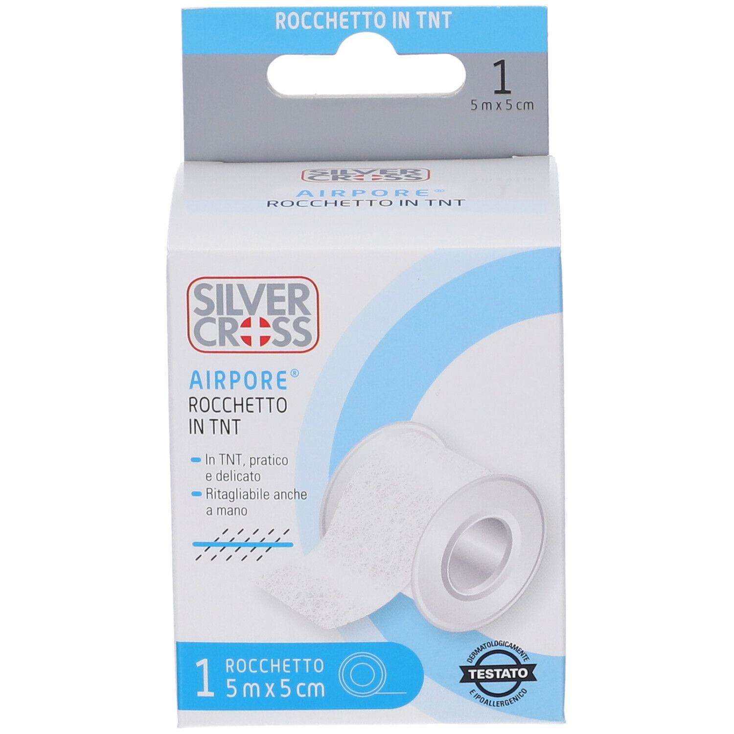 Cerotto In Rocchetto Silvercross Airpore 5X500 Cm 1 Pezzo